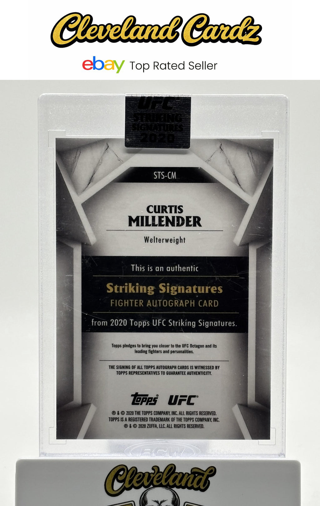 2020 Topps UFC Striking Signatures - Fighter Auto #STS-CM Curtis Millender #/251