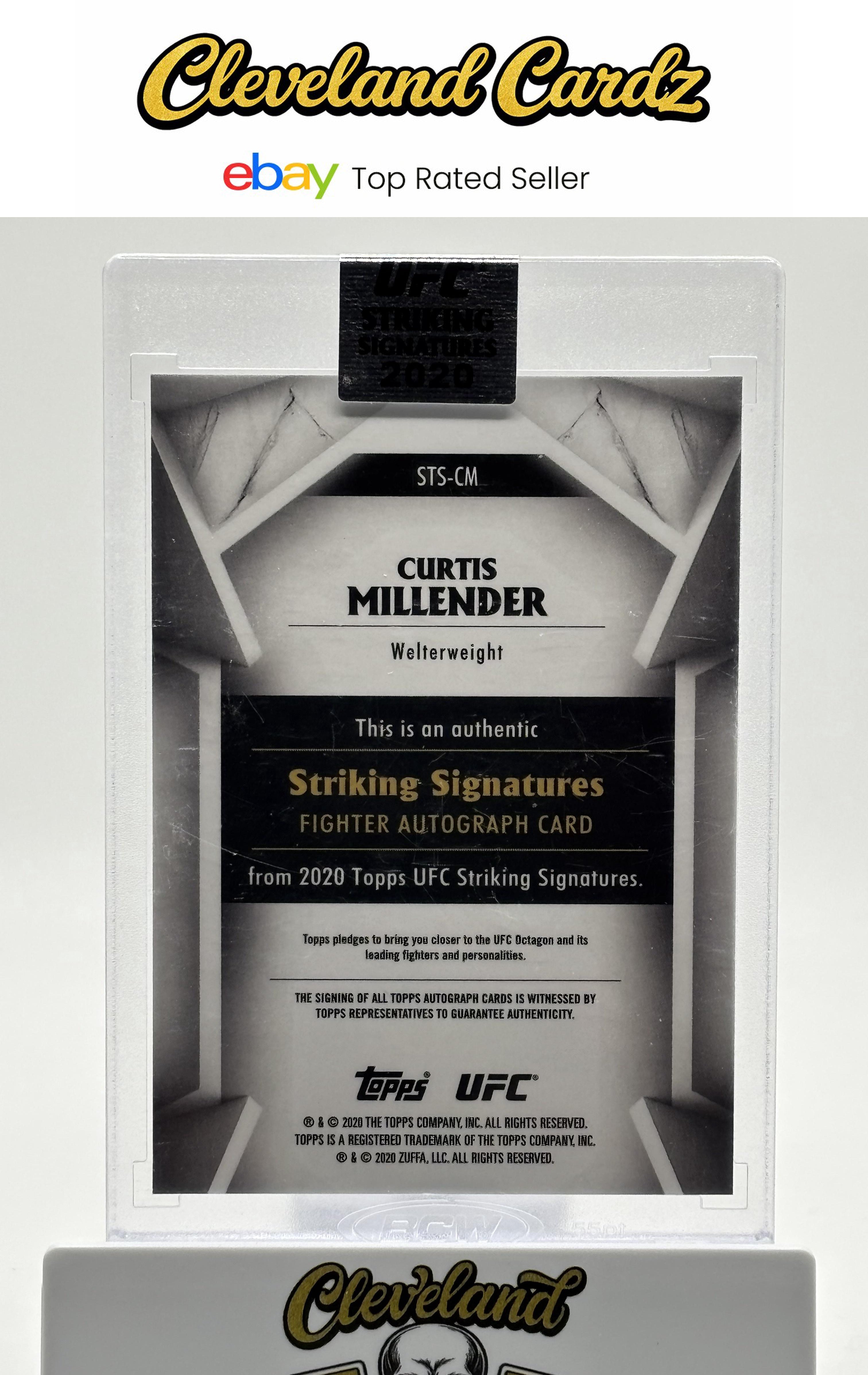 2020 Topps UFC Striking Signatures - Fighter Auto #STS-CM Curtis Millender #/251