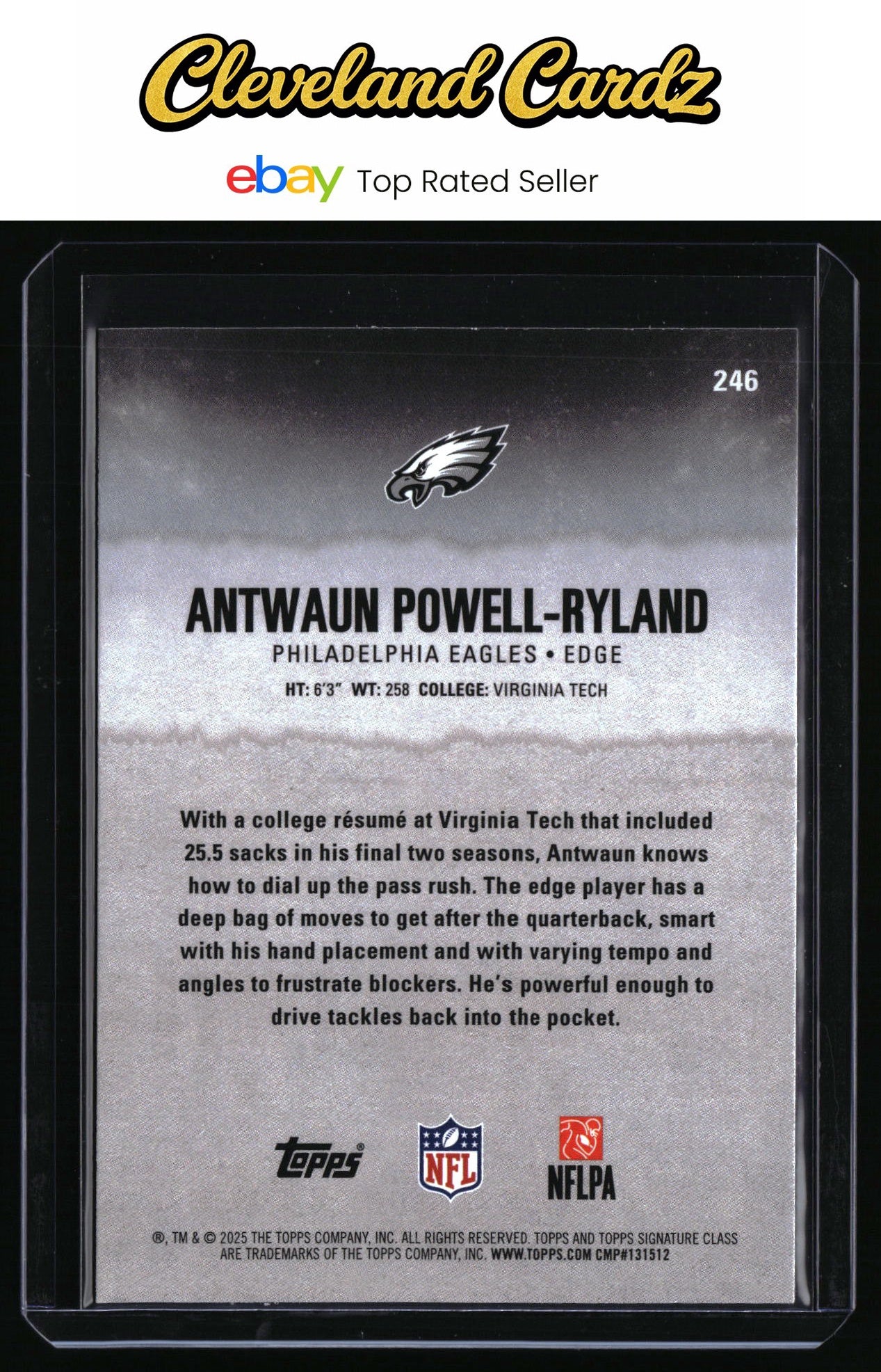2025 Topps Signature Class #246 Antwaun Powell-Ryland Blue & Yellow RC