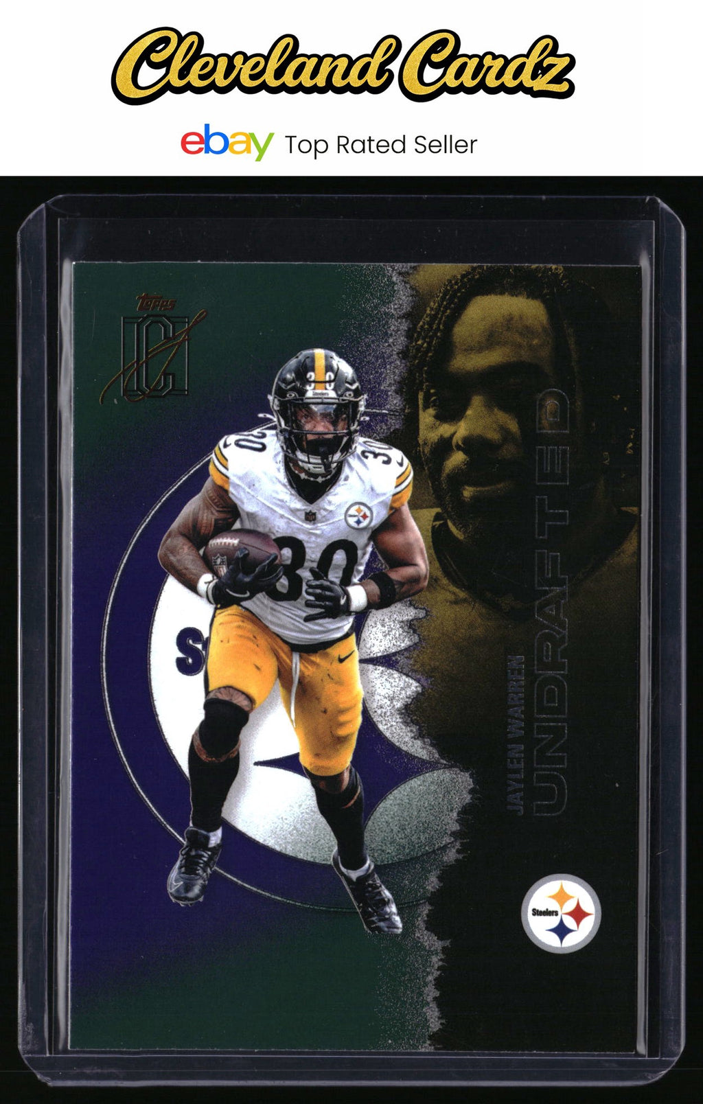 2025 Topps Signature Class #45 Jaylen Warren Green & Purple