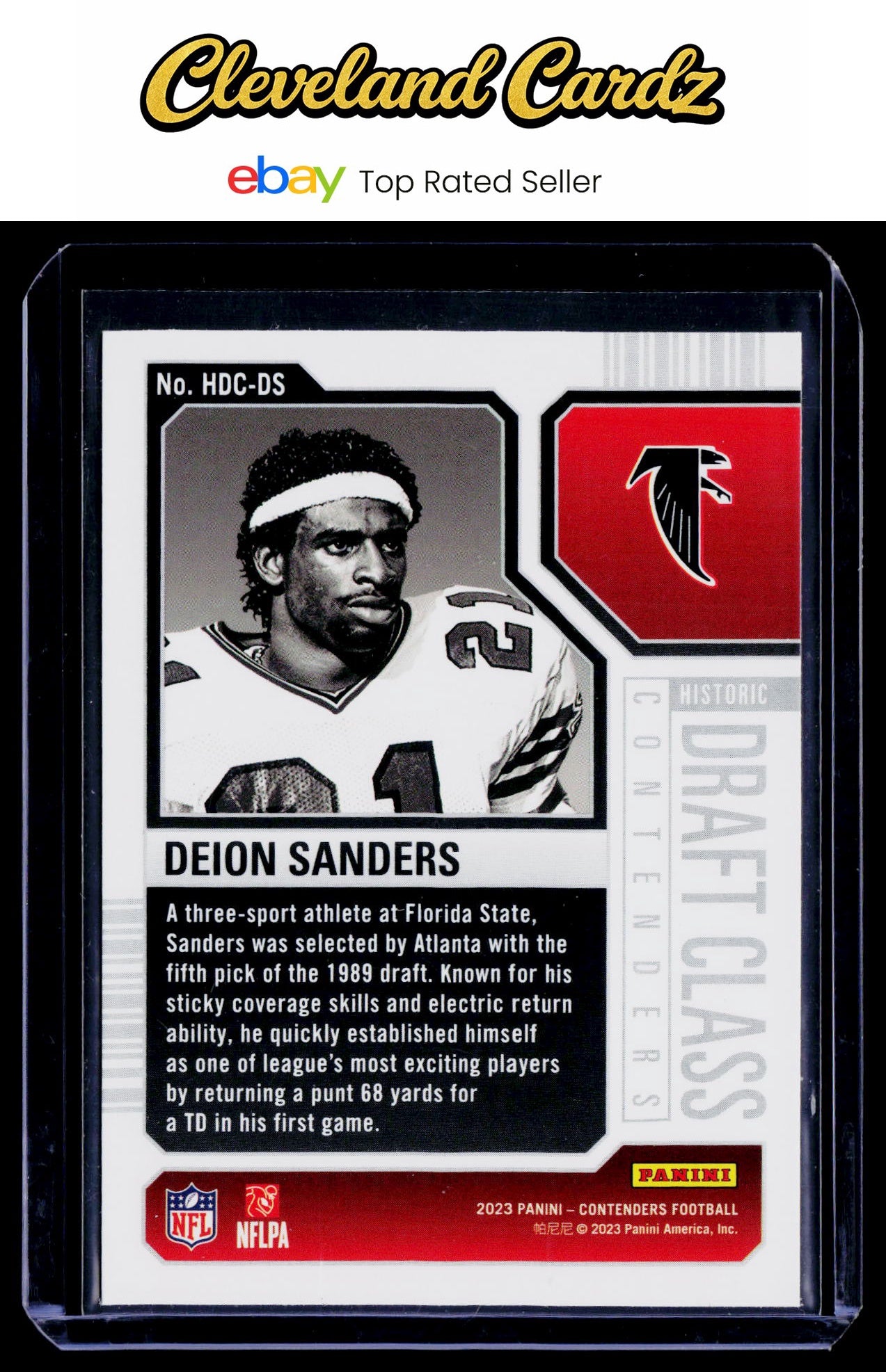 2023 Panini Contenders #HDC-DS Deion Sanders Historic Draft Class Contenders
