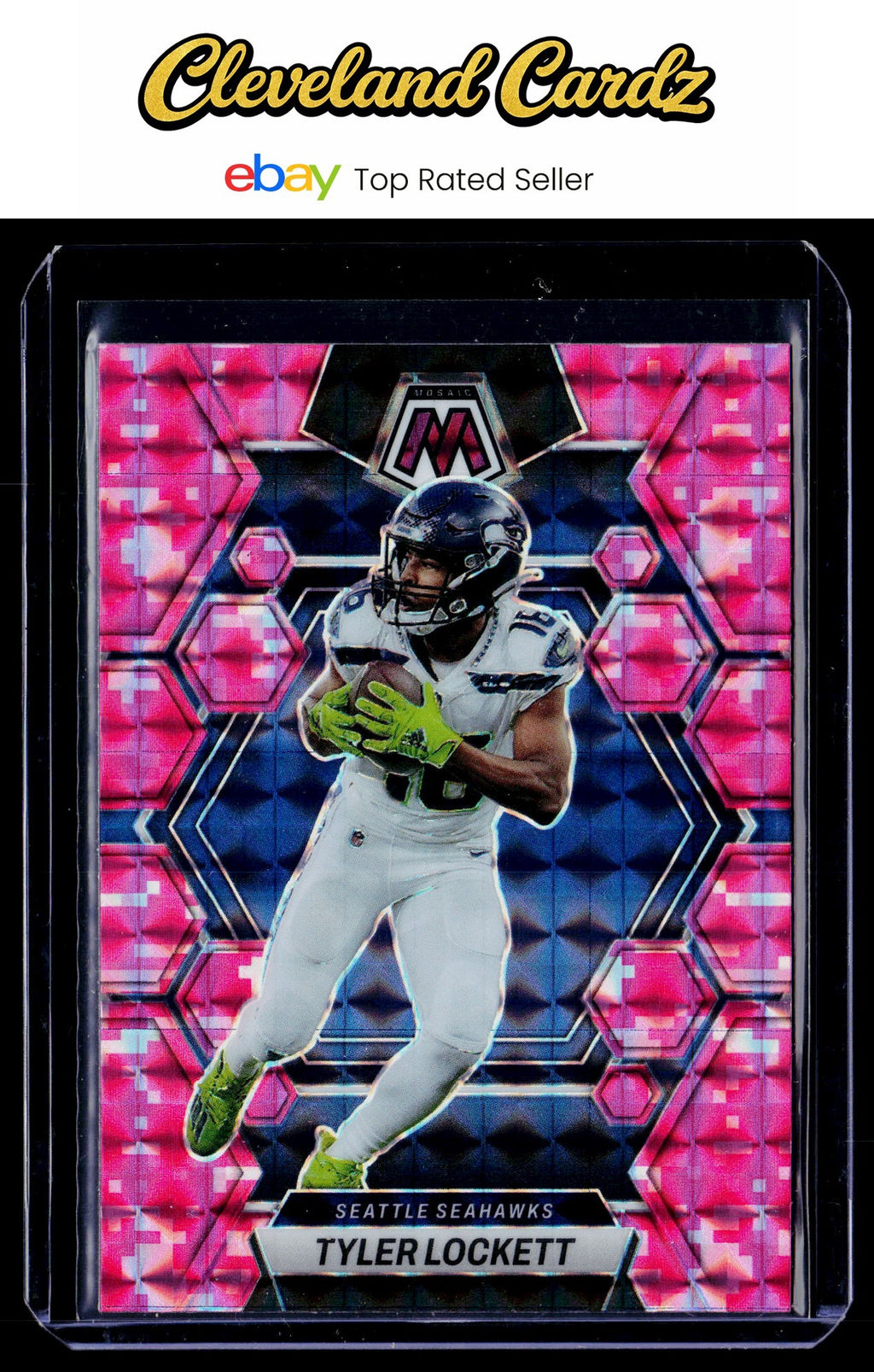 2023 Panini Mosaic #224 Tyler Lockett Camo Pink Mosaic