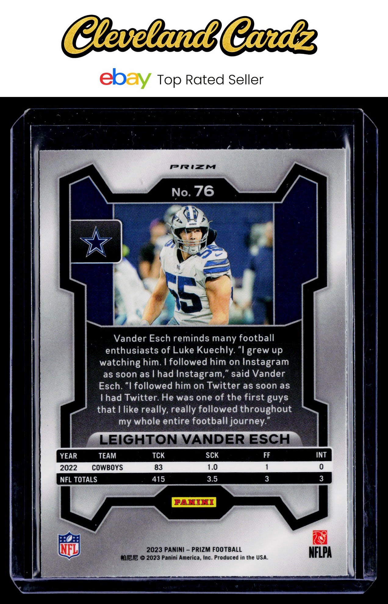 2023 Panini Prizm #76 Leighton Vander Esch Disco
