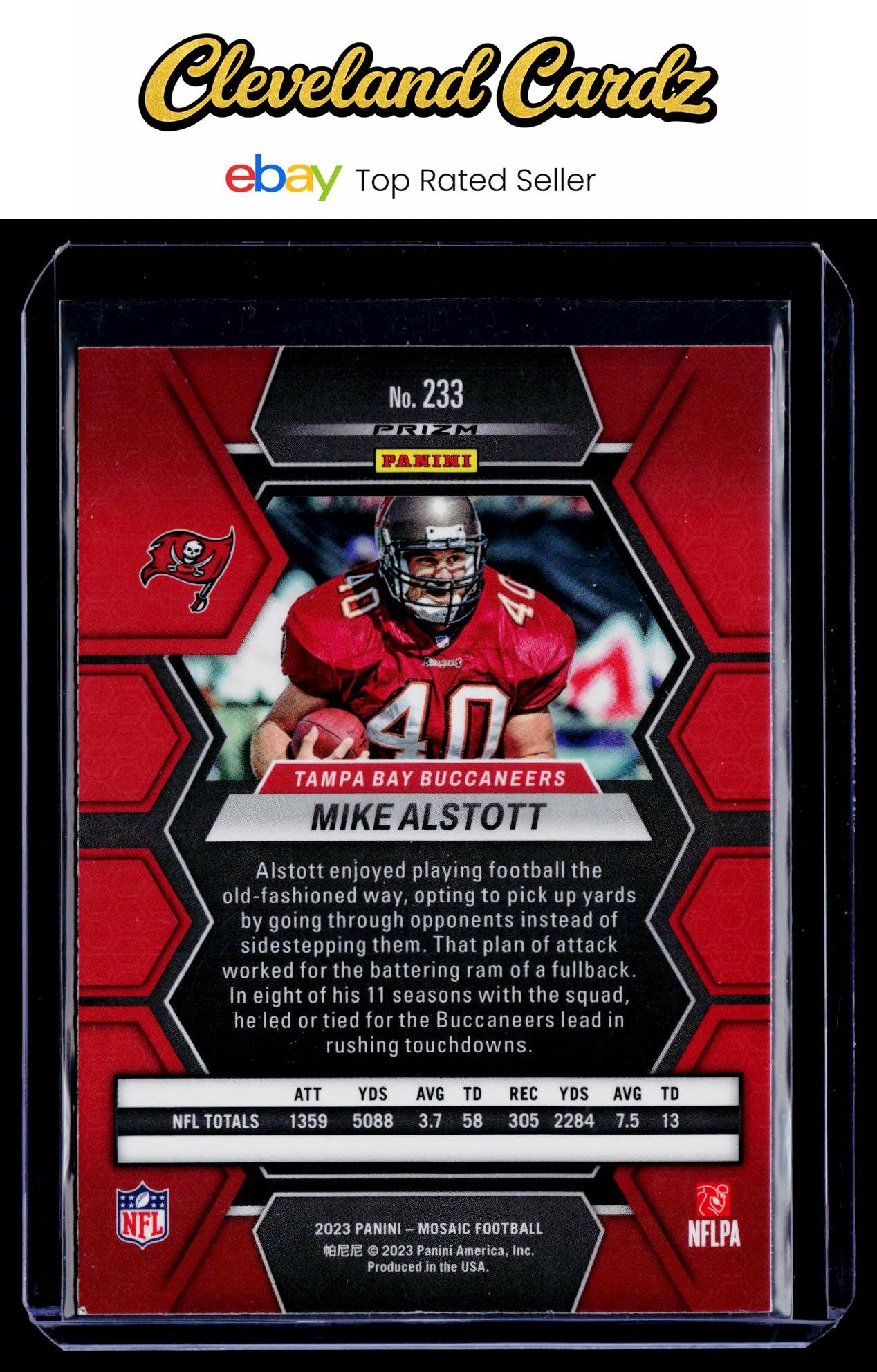2023 Panini Mosaic #233 Mike Alstott Camo Pink Mosaic