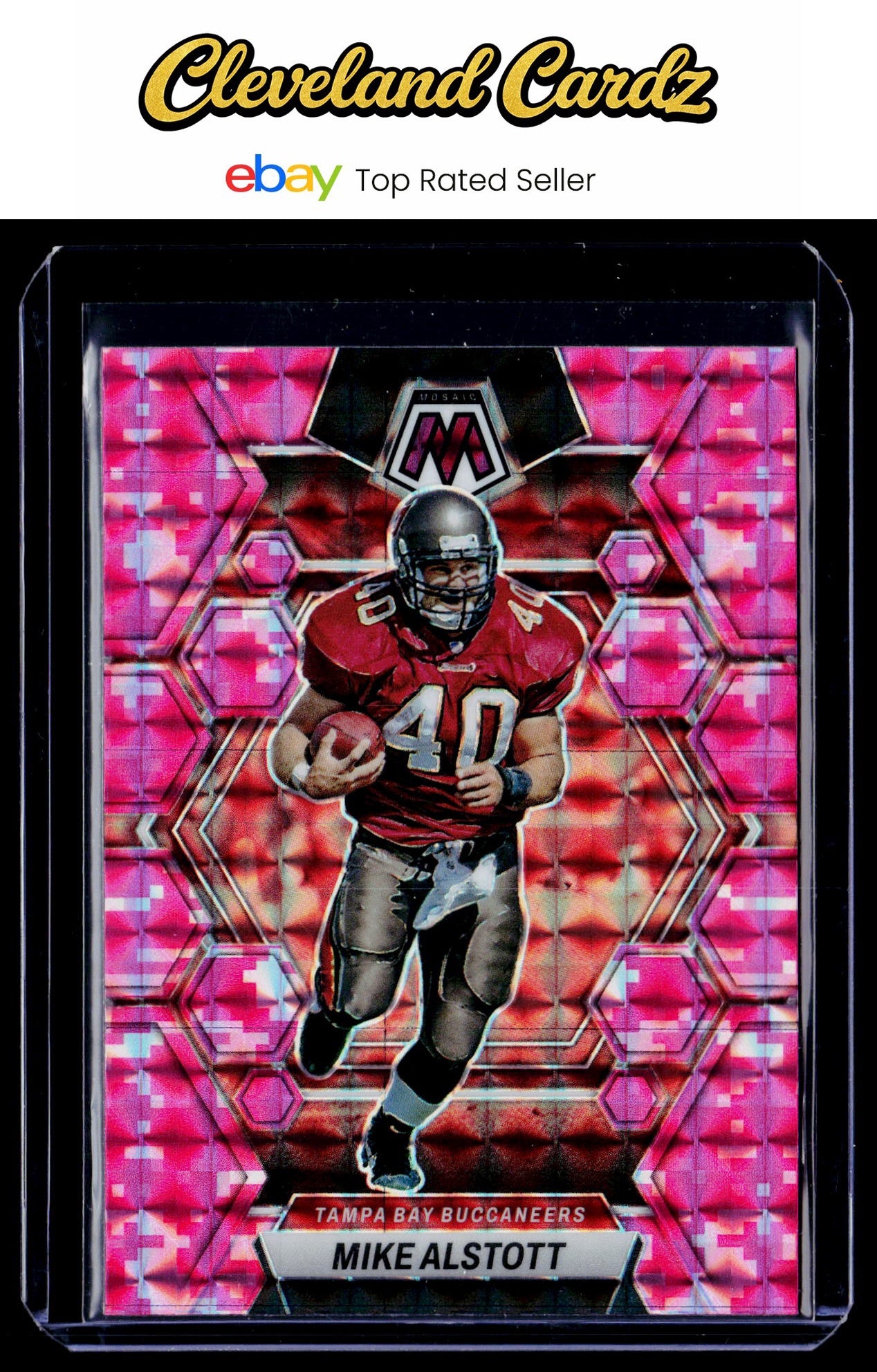 2023 Panini Mosaic #233 Mike Alstott Camo Pink Mosaic
