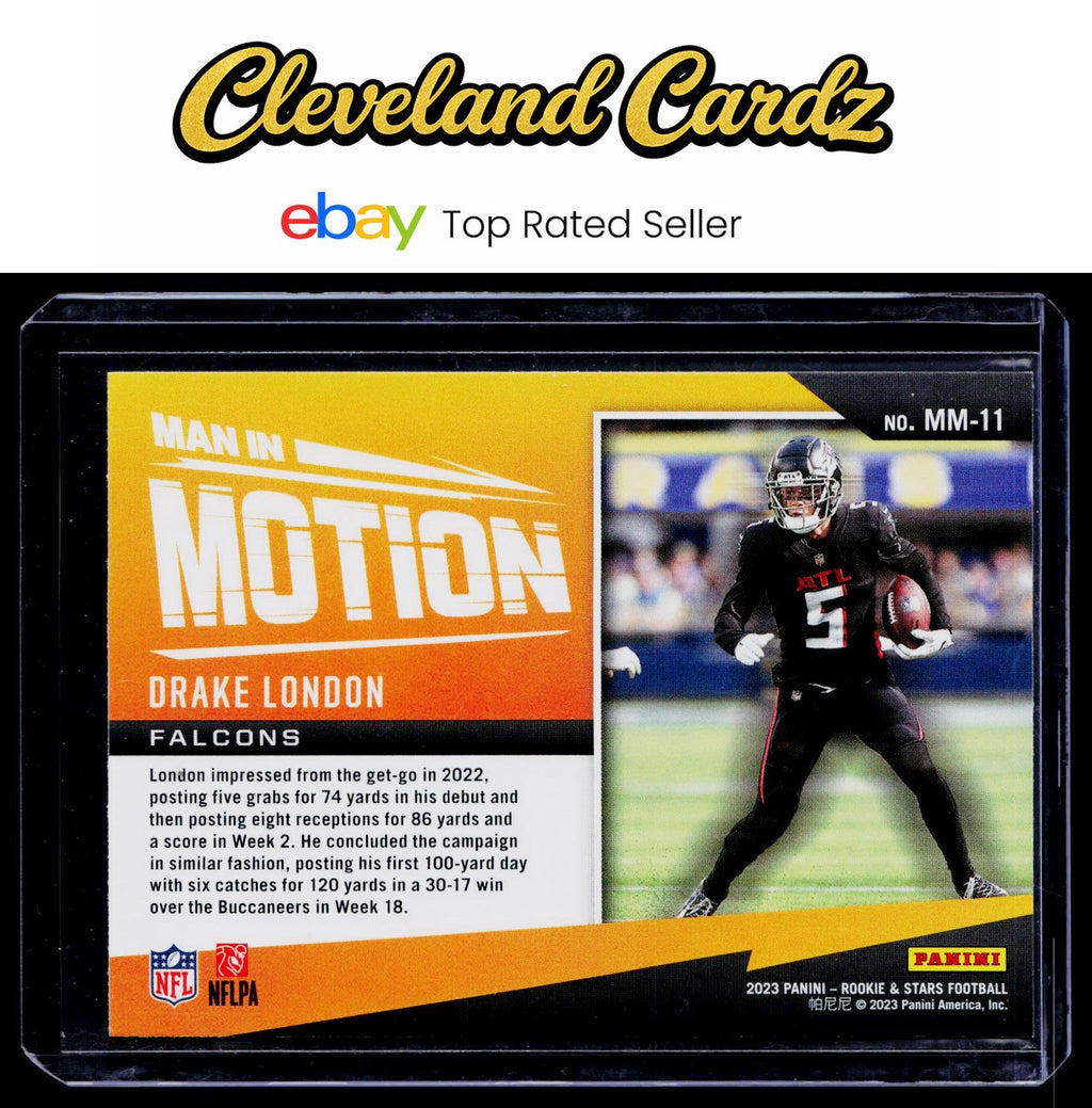 2023 Panini Rookies & Stars #MM-11 Drake London Man In Motion
