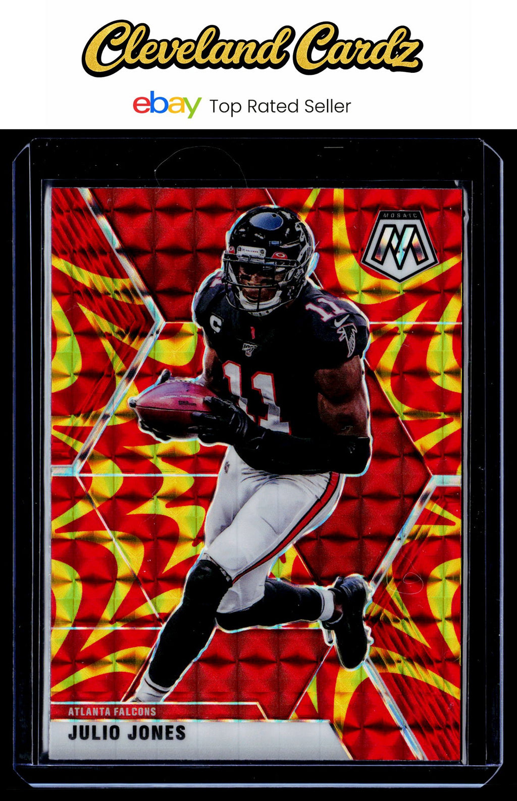 2020 Panini Mosaic #15 Julio Jones Prizm Reactive Gold