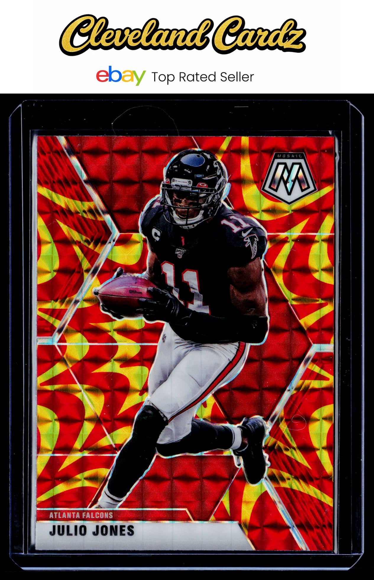 2020 Panini Mosaic #15 Julio Jones Prizm Reactive Gold