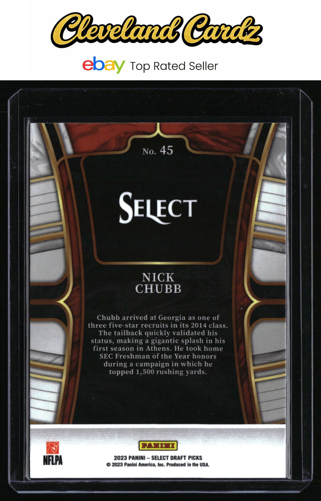 2023 Panini Select Draft Picks #45 Nick Chubb Blue Retail