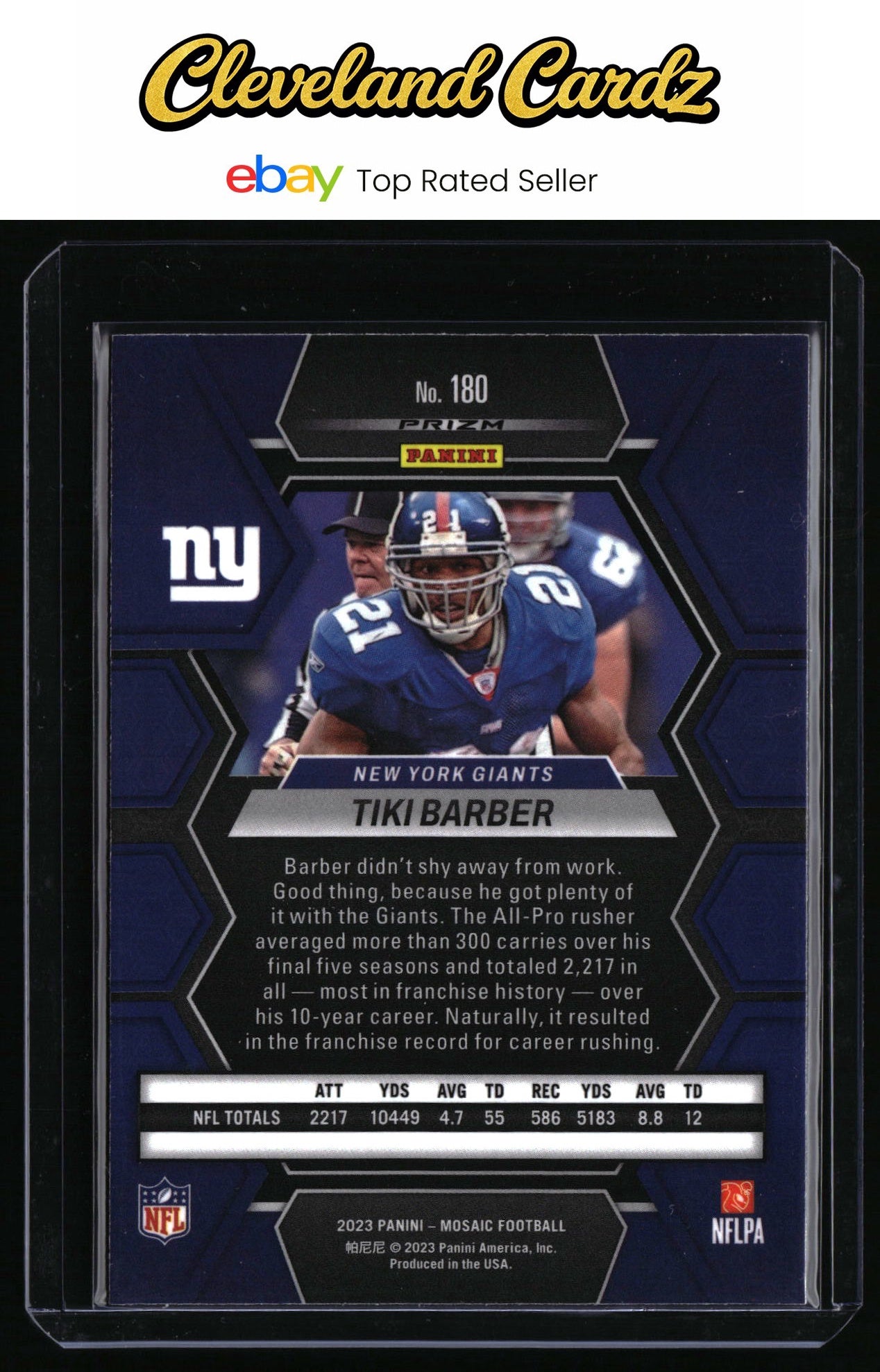 2023 Panini Mosaic #180 Tiki Barber Silver