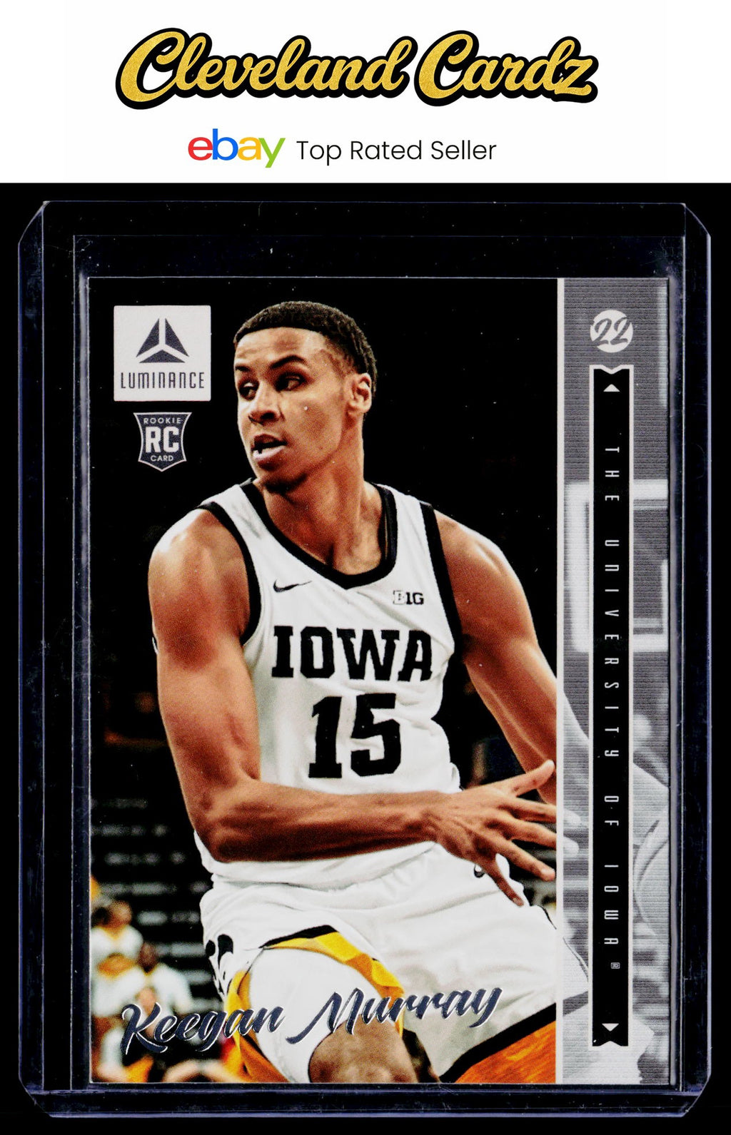 2022 Panini Chronicles Draft Picks #30 Keegan Murray Luminance Black RC