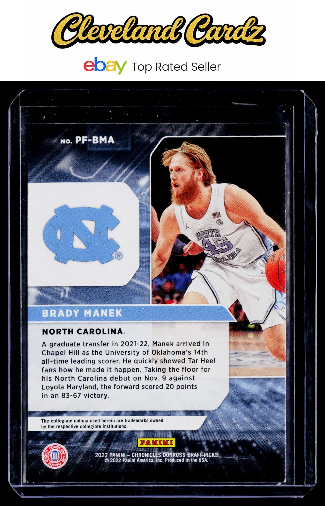 2022 Panini Chronicles Draft Picks #PF-BMA Brady Manek Power Formulas