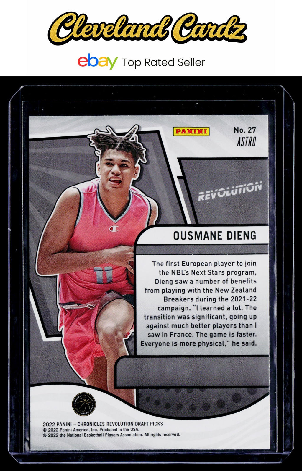 2022 Panini Chronicles Draft Picks #27 Ousmane Dieng Revolution Astro RC