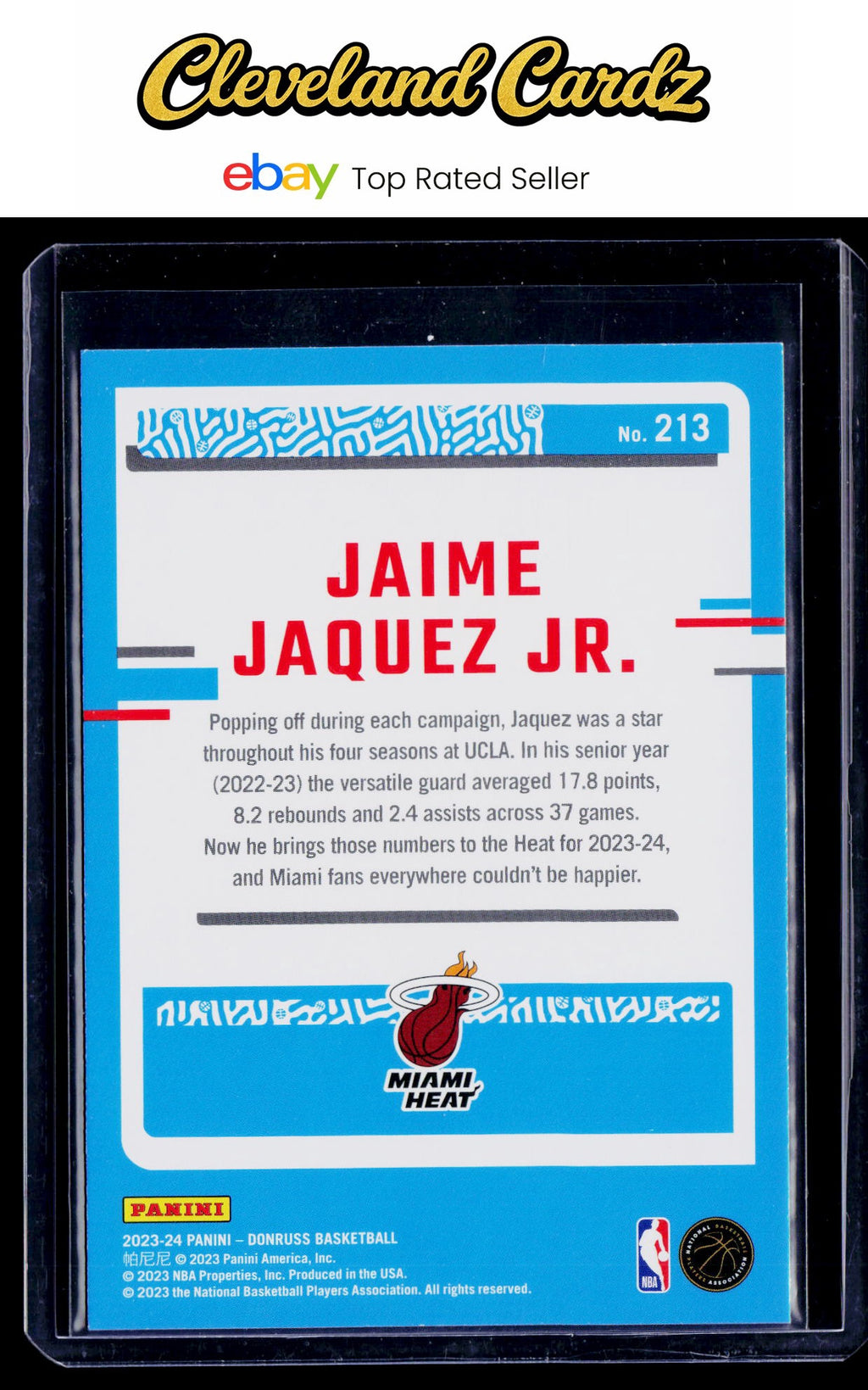 2023-24 Donruss #213 Jaime Jaquez Jr. RC