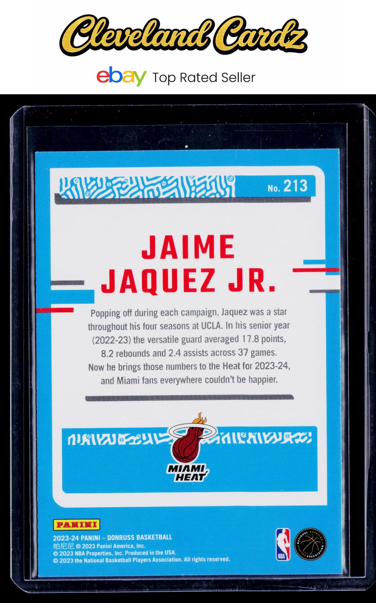 2023-24 Donruss #213 Jaime Jaquez Jr. RC