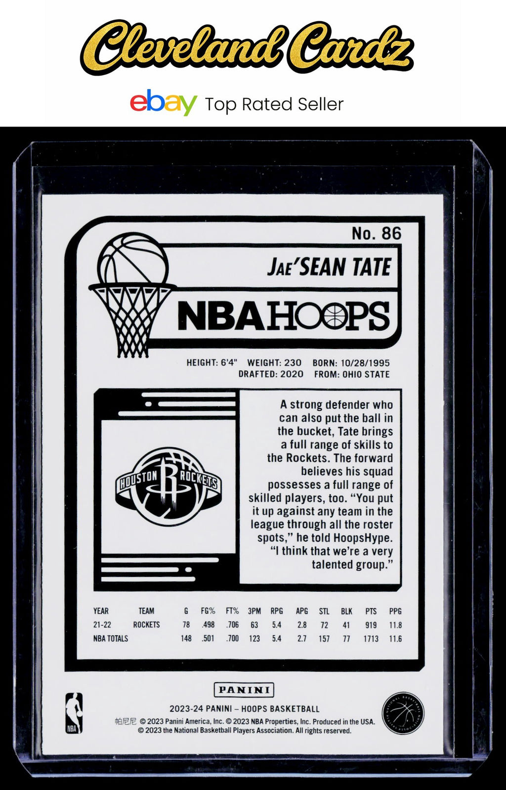 2023-24 Hoops #86 Jae'Sean Tate