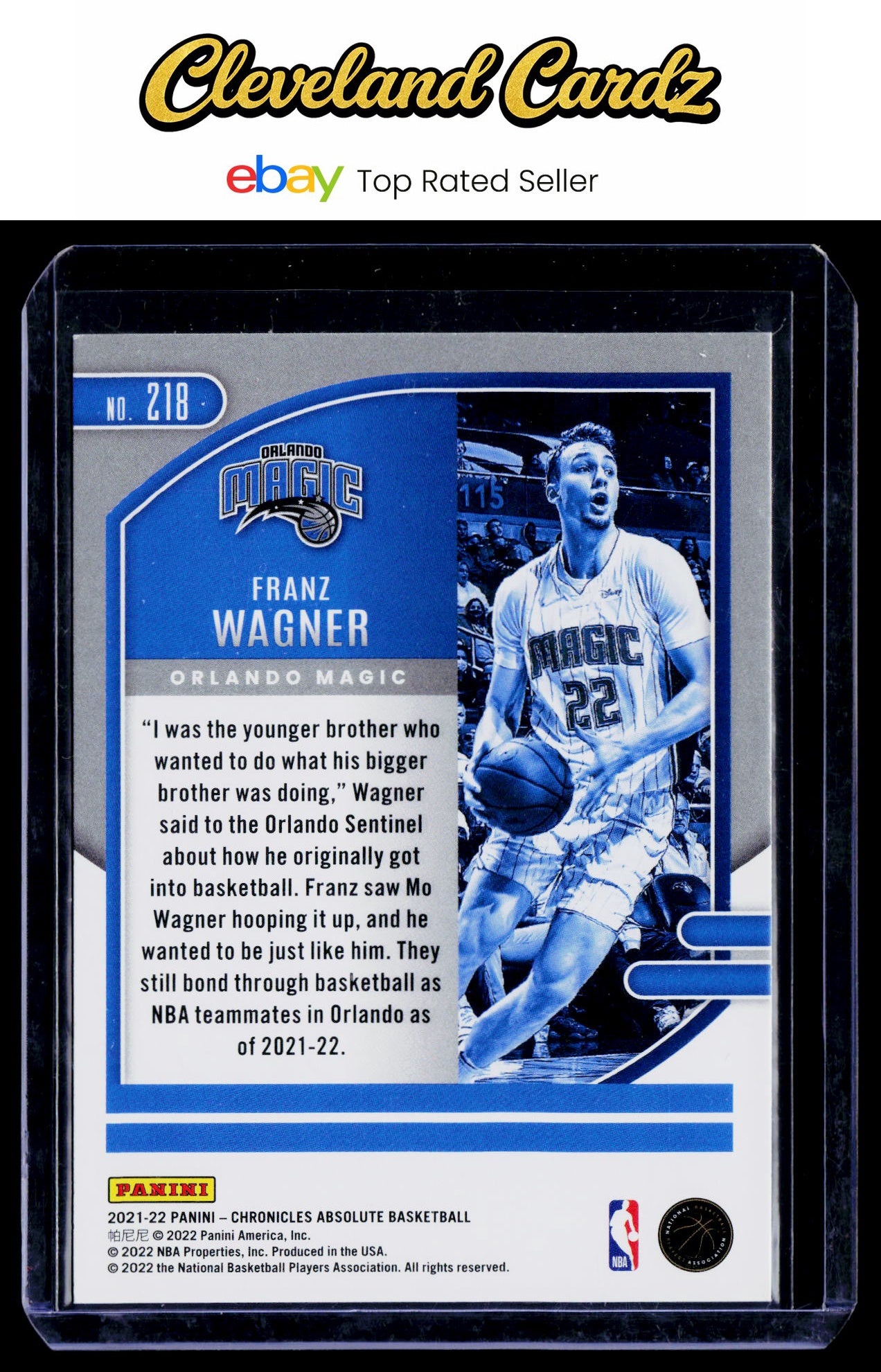 2021-22 Panini Chronicles #218 Franz Wagner Green RC