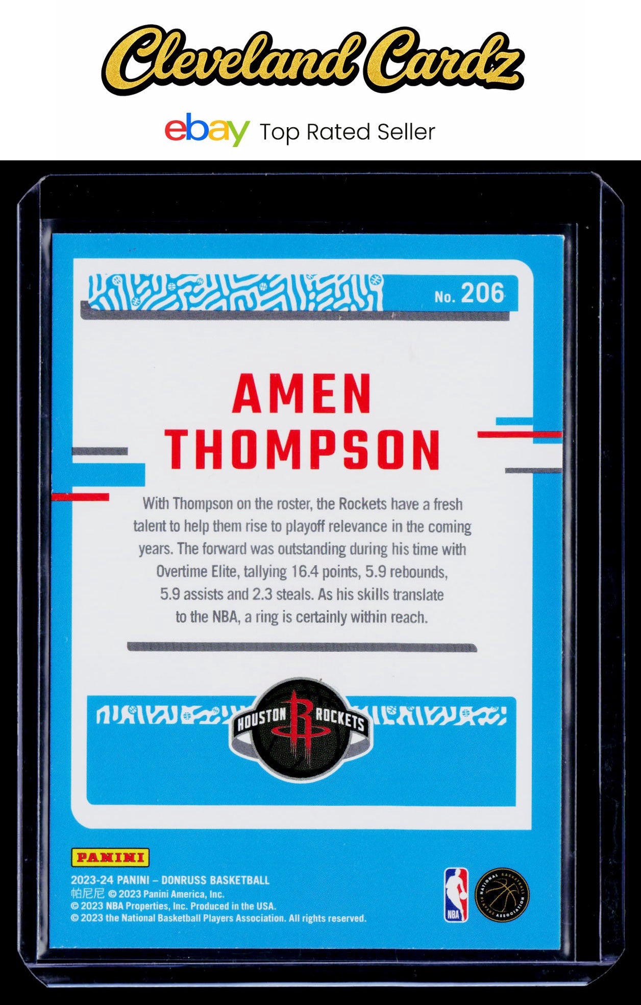 2023-24 Donruss #206 Amen Thompson RC