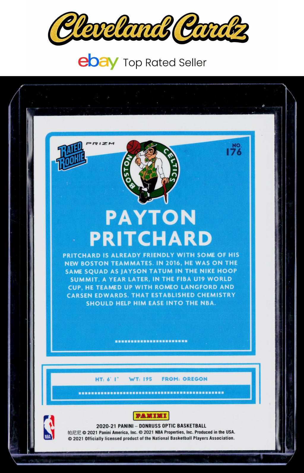 2020-21 Donruss Optic #176 Payton Pritchard Silver Pulsar RC