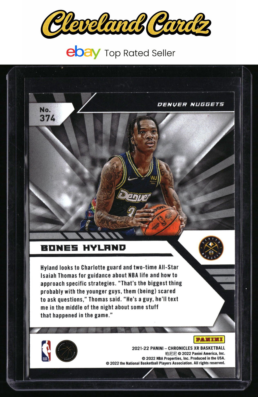 2021-22 Panini Chronicles #374 Bones Hyland RC
