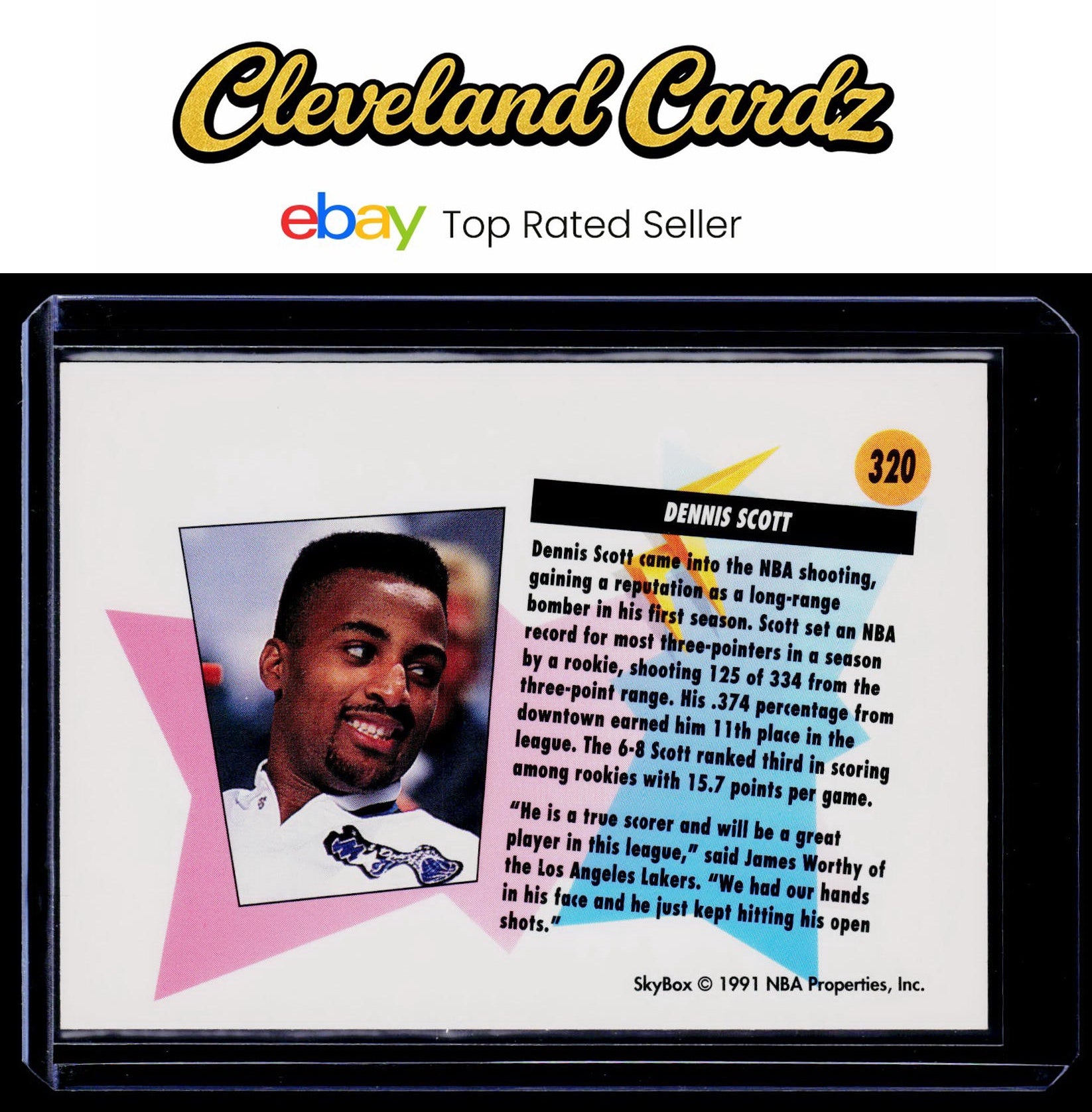 1991-92 SkyBox #320 Dennis Scott RC