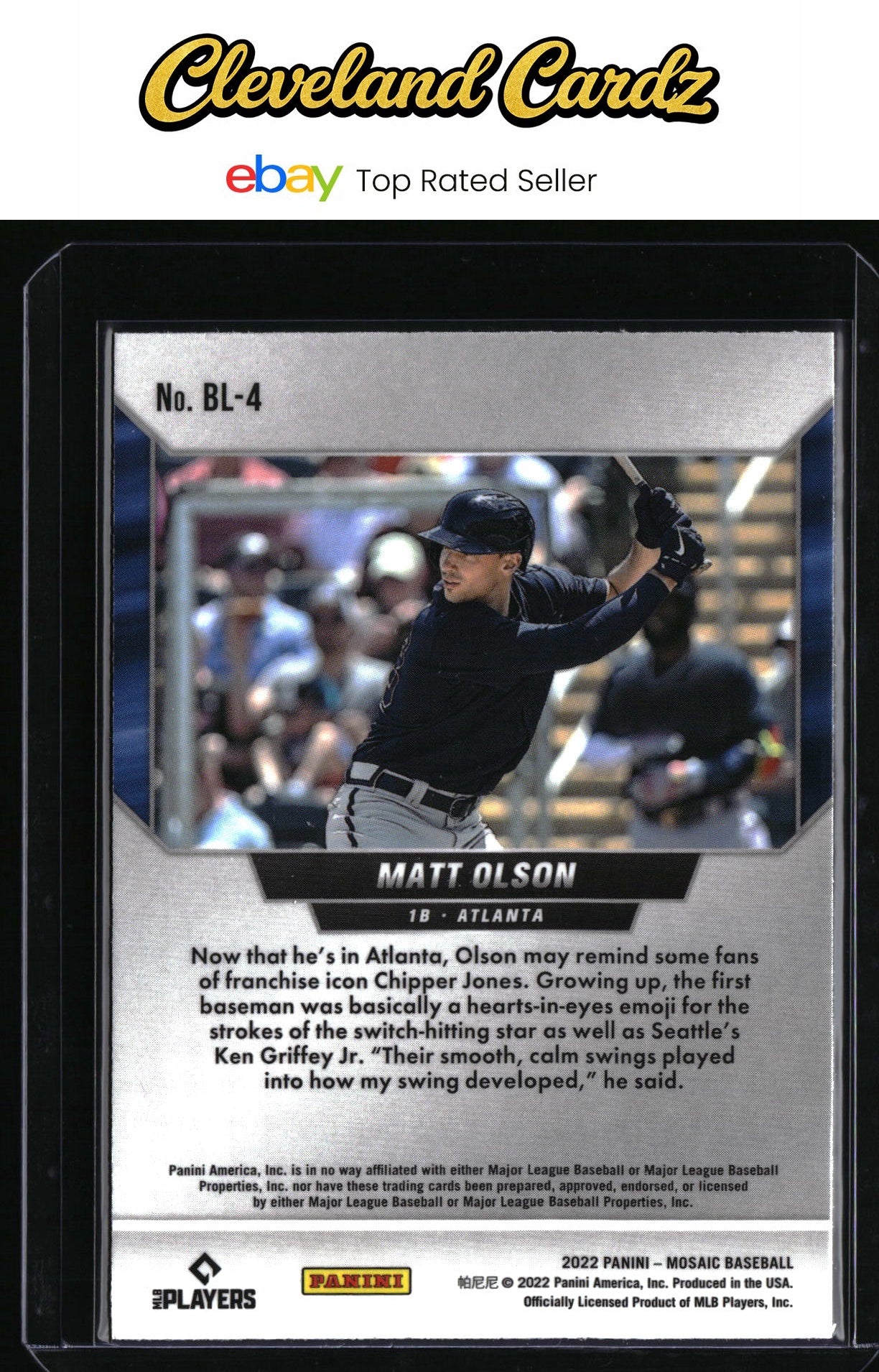 2022 Panini Mosaic #BL-4 Matt Olson Blistered