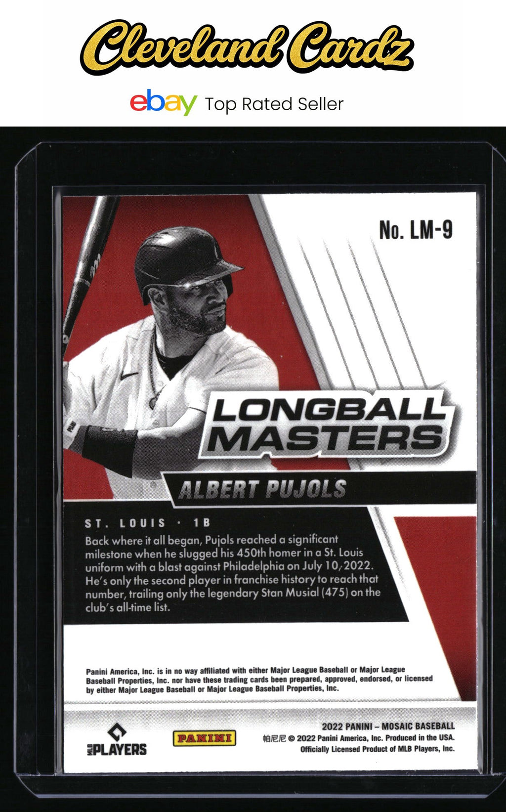 2022 Panini Mosaic #LM-9 Albert Pujols Longball Masters