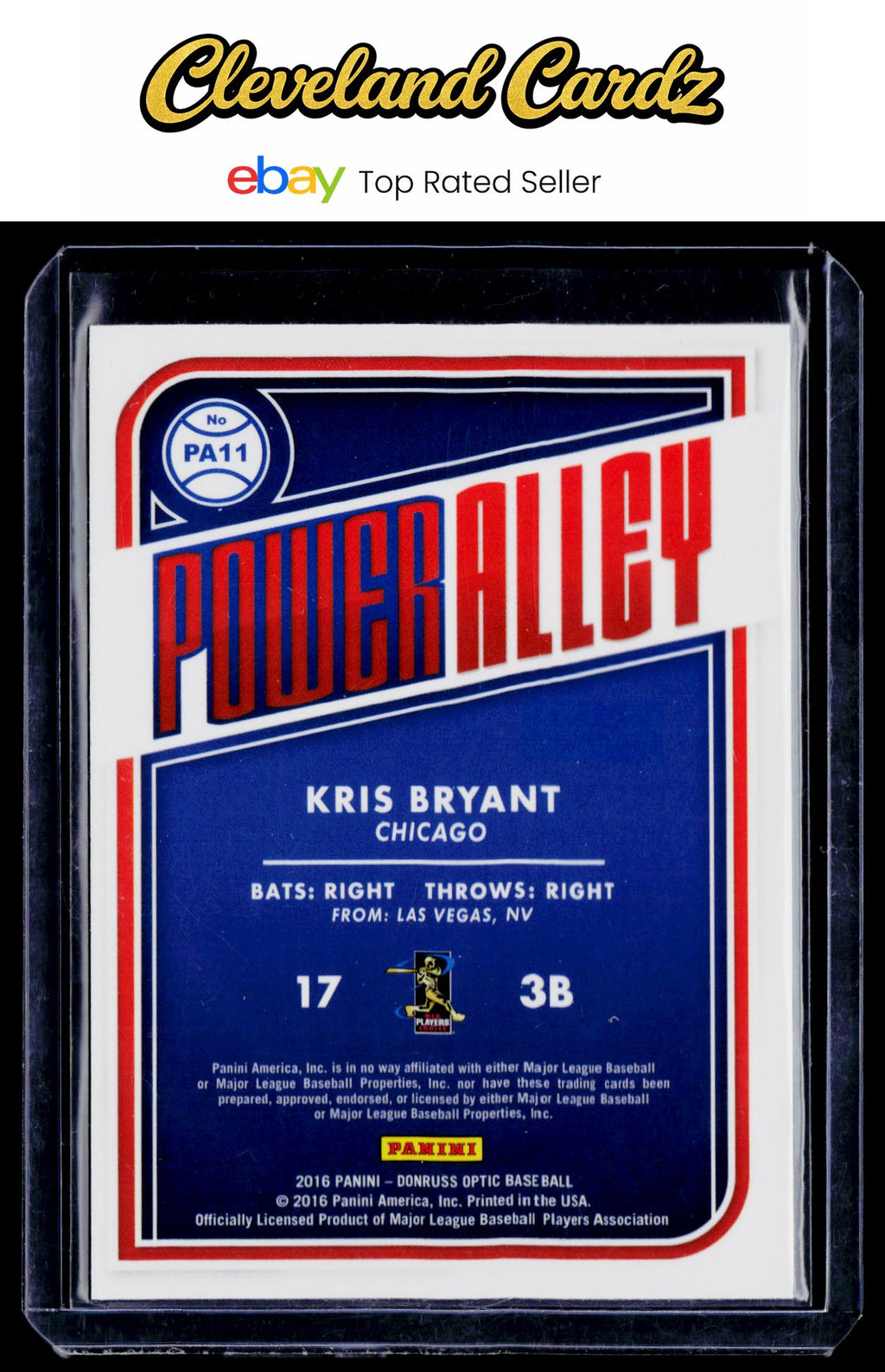 2016 Donruss Optic #PA11 Kris Bryant Power Alley