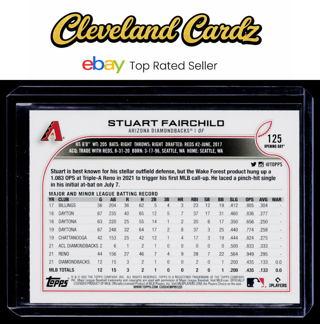 2022 Topps Opening Day #125 Stuart Fairchild Blue Foil