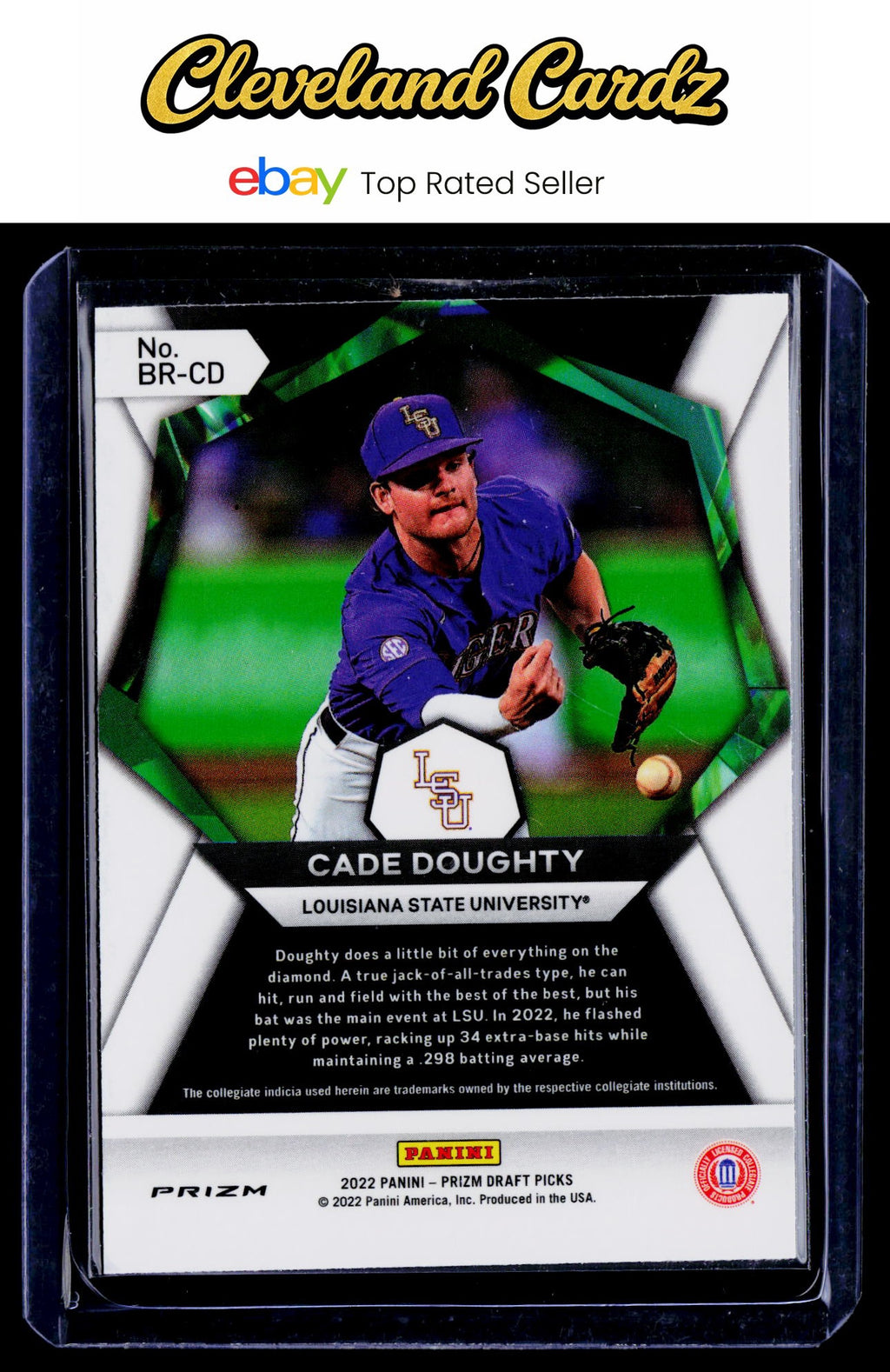2022 Panini Prizm Draft Picks #BR-CD Cade Doughty Brilliance Prizms Purple Wave