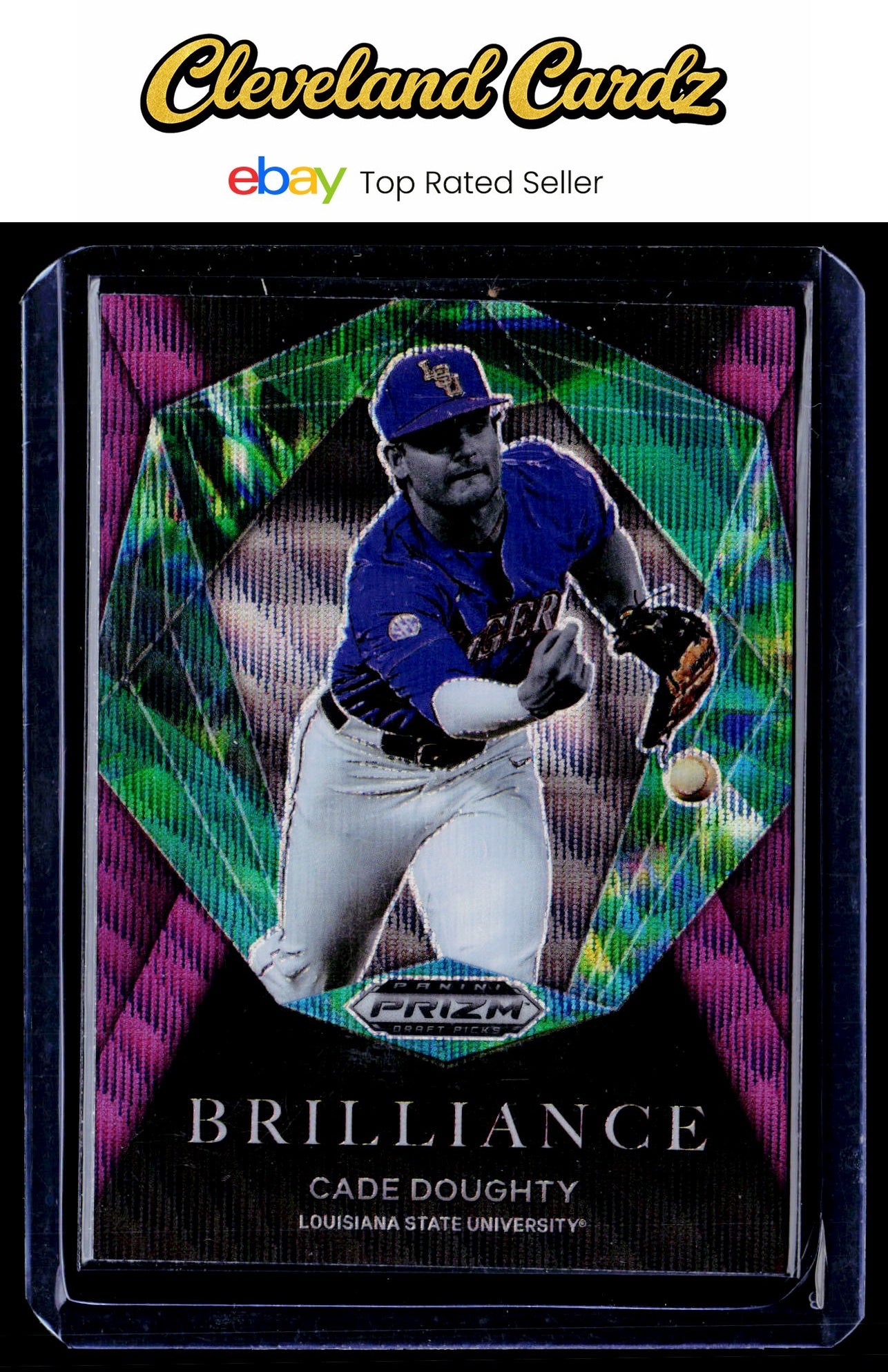 2022 Panini Prizm Draft Picks #BR-CD Cade Doughty Brilliance Prizms Purple Wave