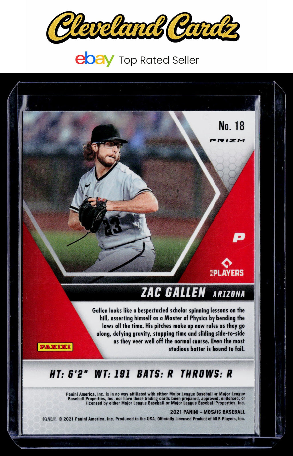 2021 Panini Mosaic #18 Zac Gallen Pink Camo