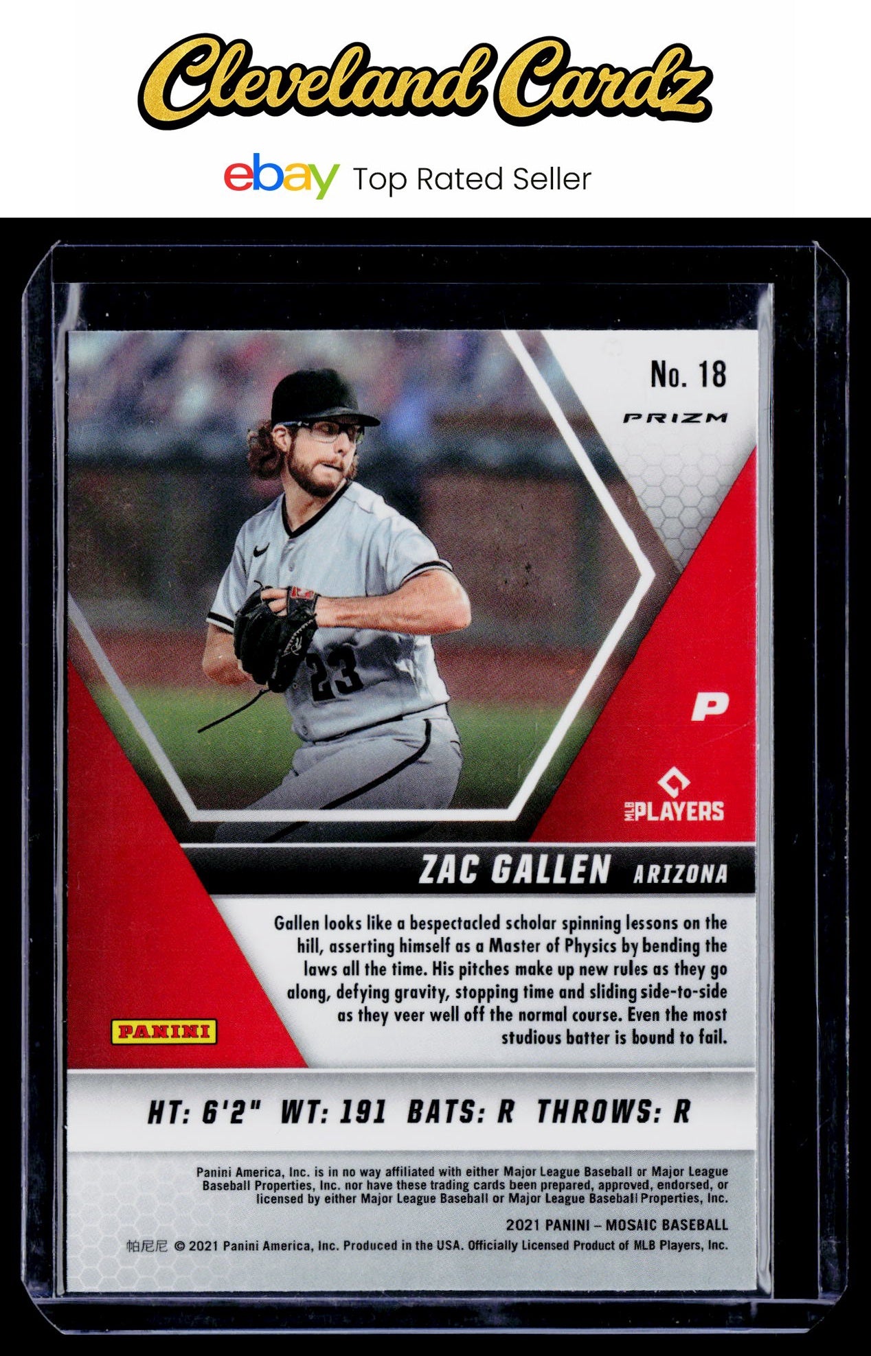 2021 Panini Mosaic #18 Zac Gallen Pink Camo