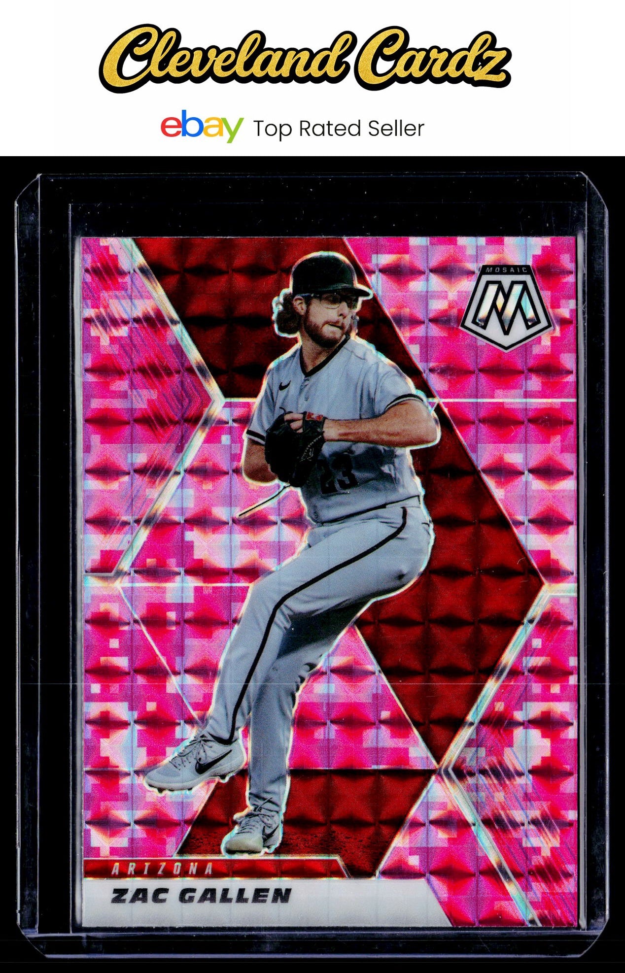 2021 Panini Mosaic #18 Zac Gallen Pink Camo