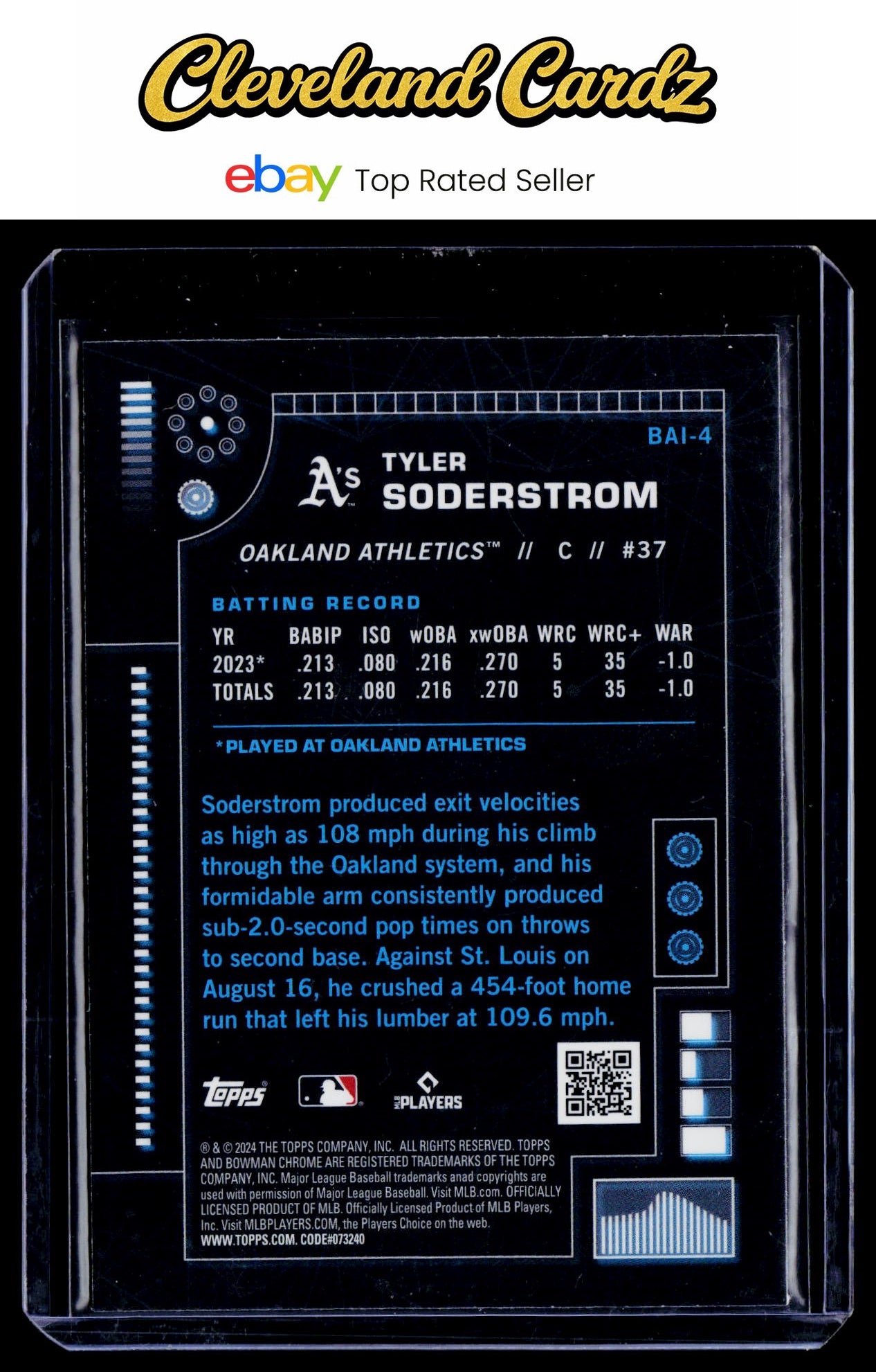 2024 Bowman #BAI-4 Tyler Soderstrom Bowman A.I.