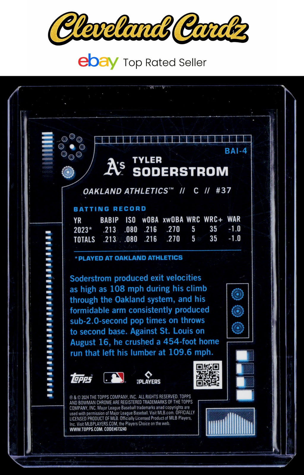 2024 Bowman #BAI-4 Tyler Soderstrom Bowman A.I.