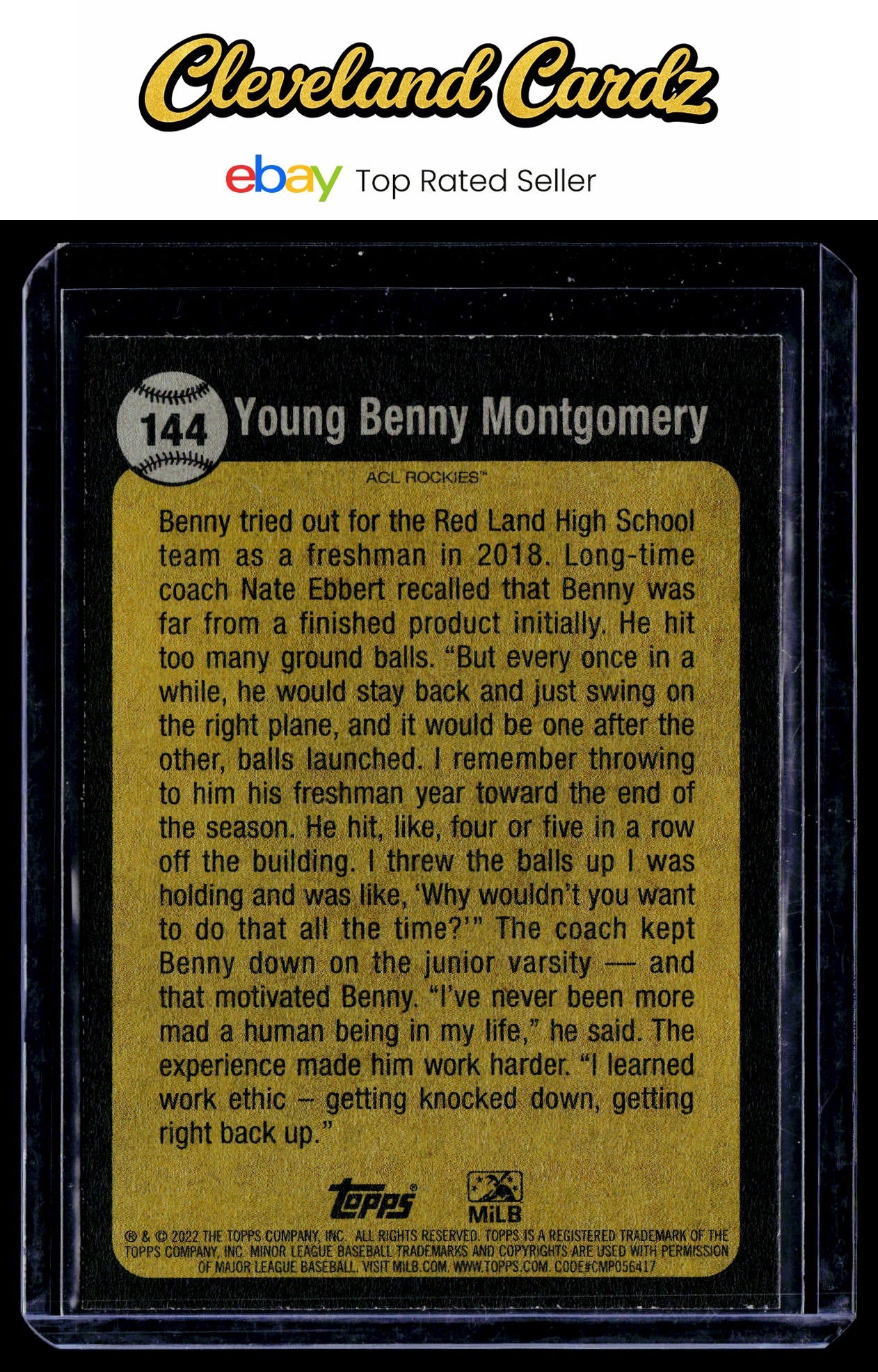 2022 Topps Heritage Minor League #144 Benny Montgomery