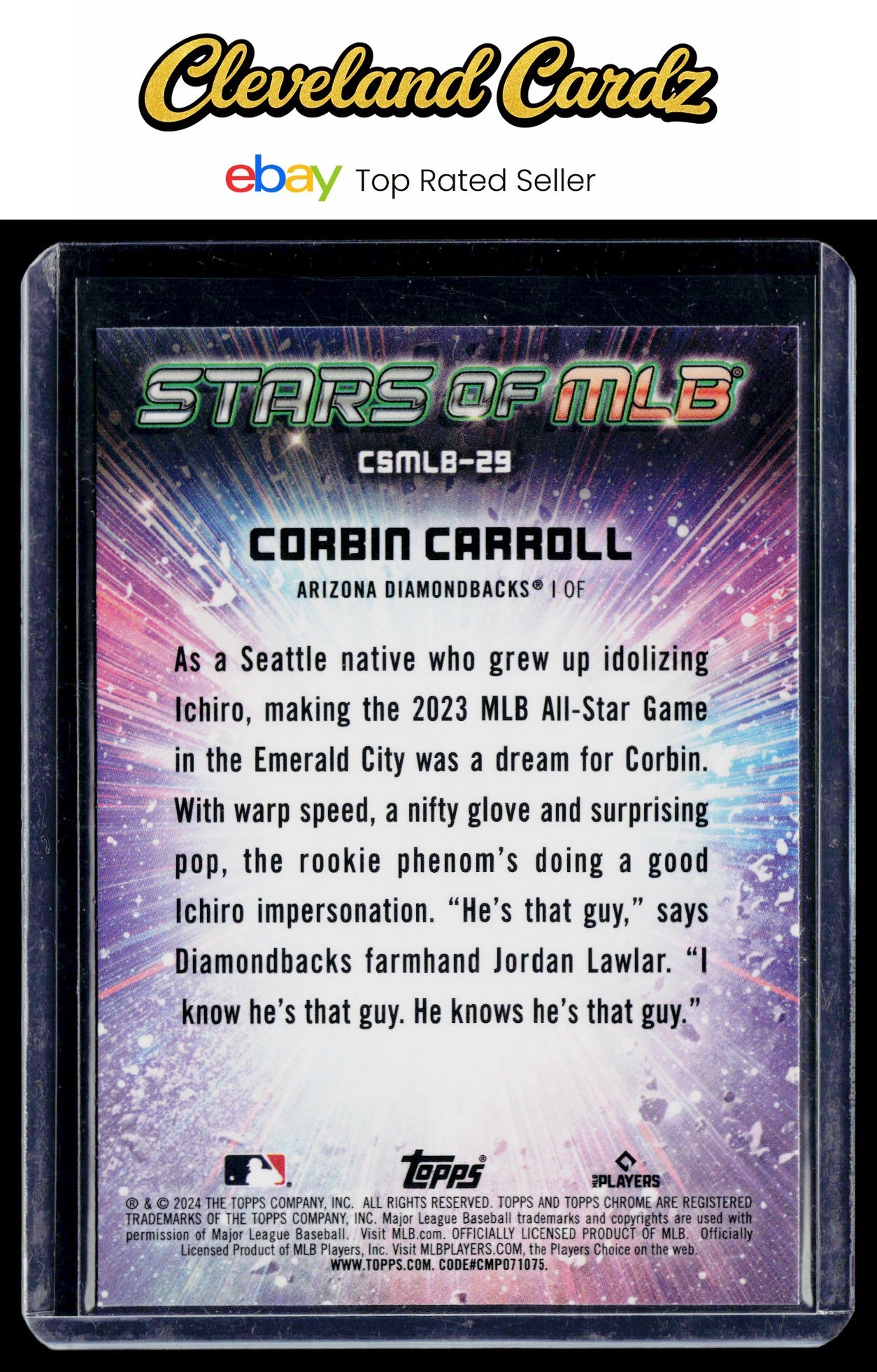 2024 Topps #CSMLB-29 Corbin Carroll Stars of MLB Chrome