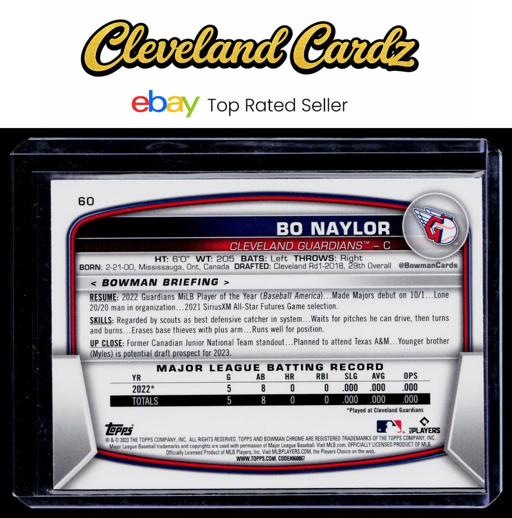 2023 Bowman #60 Bo Naylor Mojo Refractors