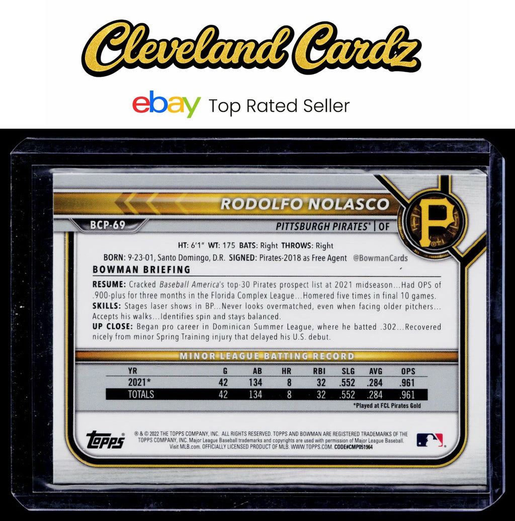 2022 Bowman Sapphire Edition #BCP-69 Rodolfo Nolasco