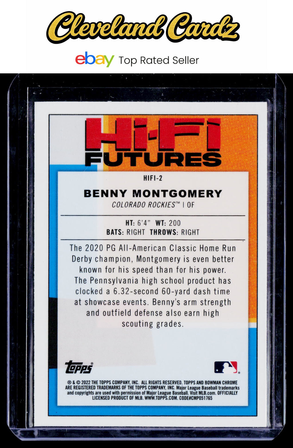 2022 Bowman #HIFI-2 Benny Montgomery Hi-Fi Futures