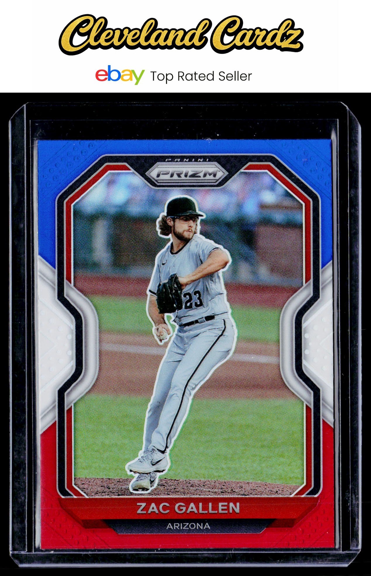 2021 Panini Prizm #65 Zac Gallen Red/White/Blue Prizm