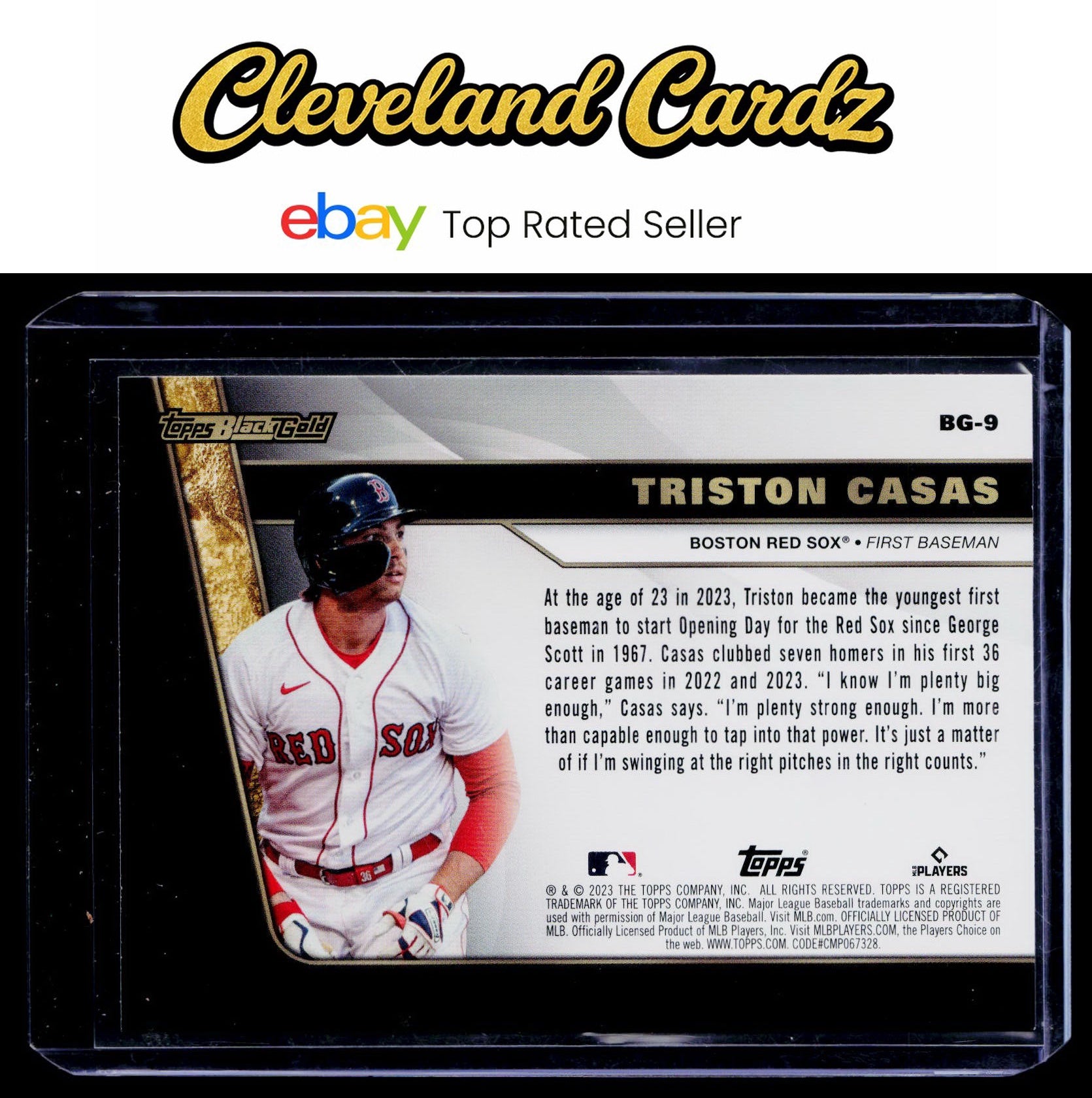 2023 Topps Update #BG-9 Triston Casas Topps Black Gold