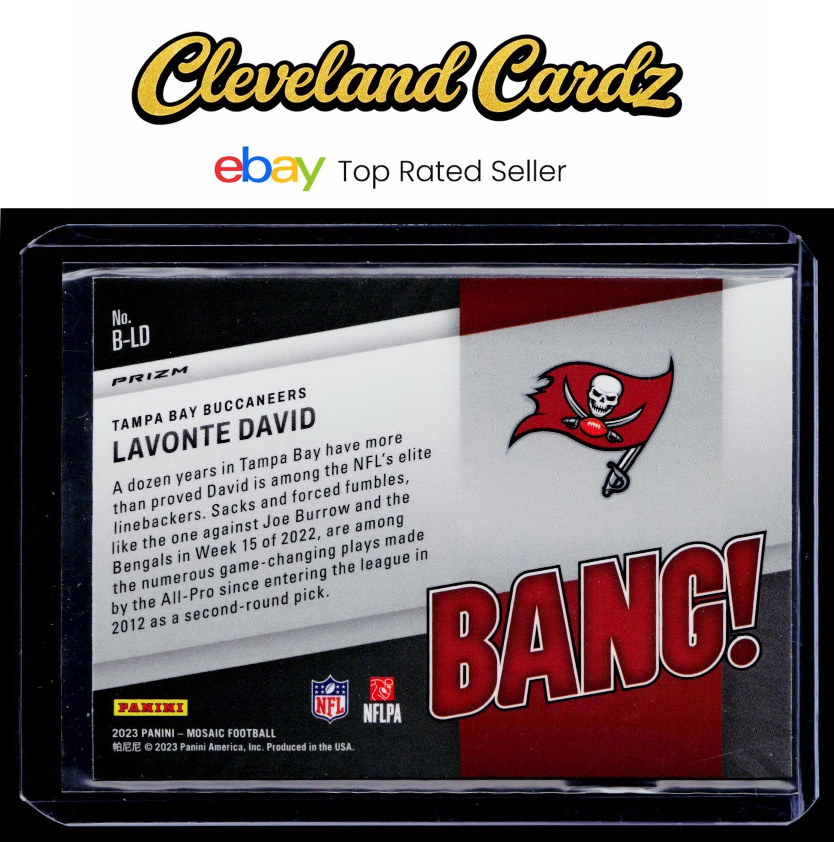 2023 Panini Mosaic #B-LD Lavonte David Bang! Mosaic
