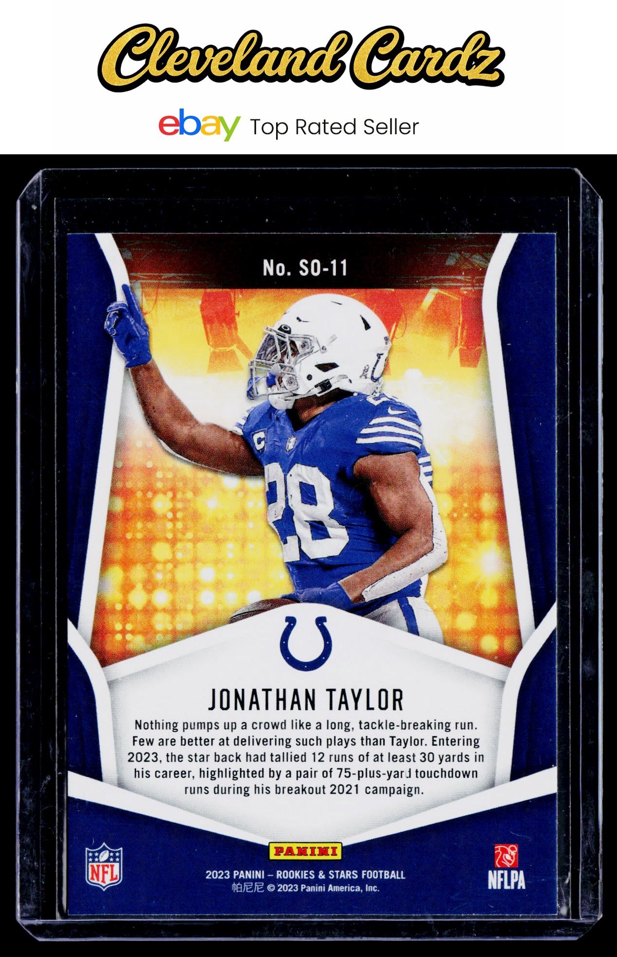 2023 Panini Rookies & Stars #SO-11 Jonathan Taylor Standing Ovation