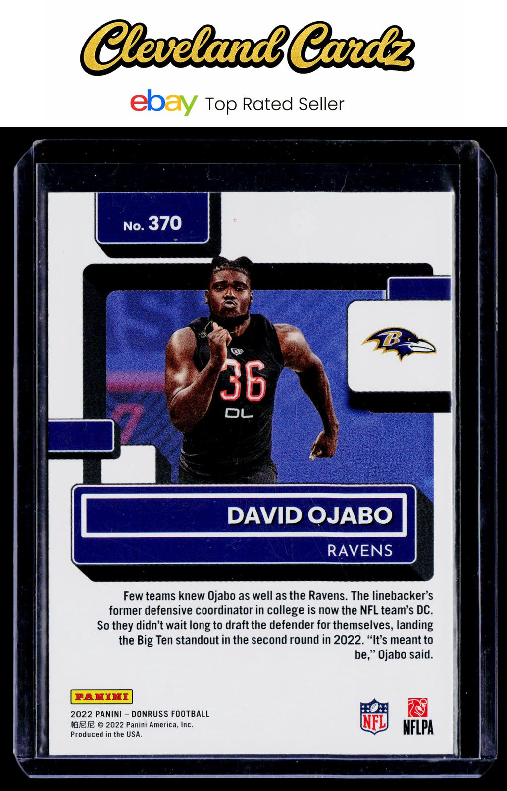 2022 Donruss #370 David Ojabo Rated Rookie