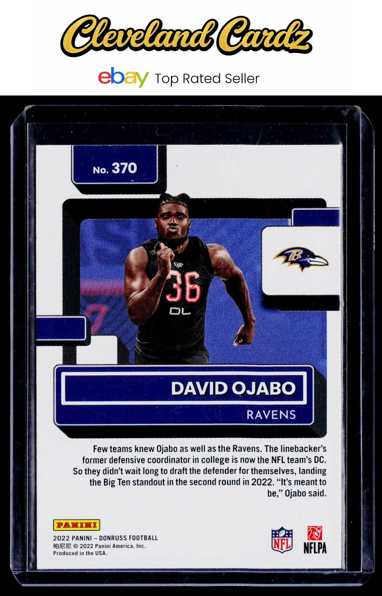 2022 Donruss #370 David Ojabo Rated Rookie