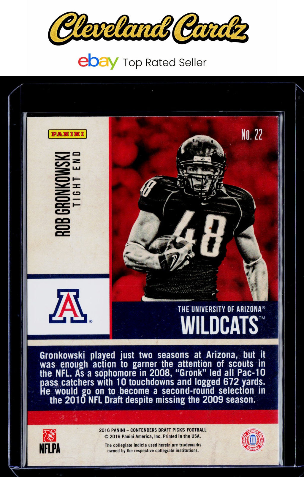 2016 Panini Contenders Draft Picks #22 Rob Gronkowski Old School Colors