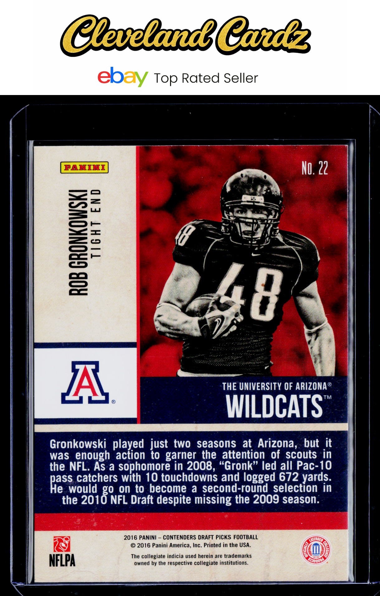 2016 Panini Contenders Draft Picks #22 Rob Gronkowski Old School Colors