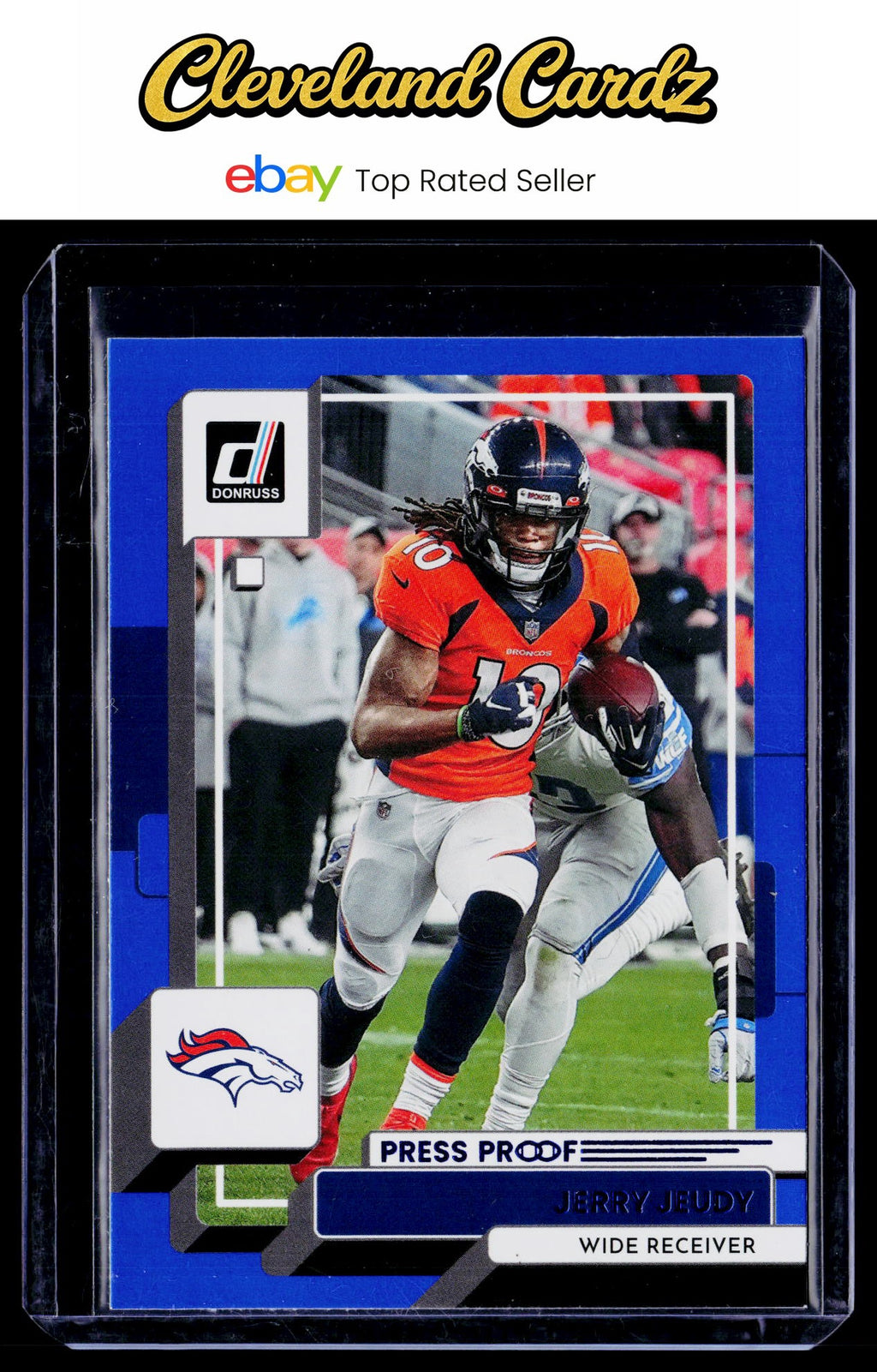 2022 Donruss #263 Jerry Jeudy Blue Press Proof